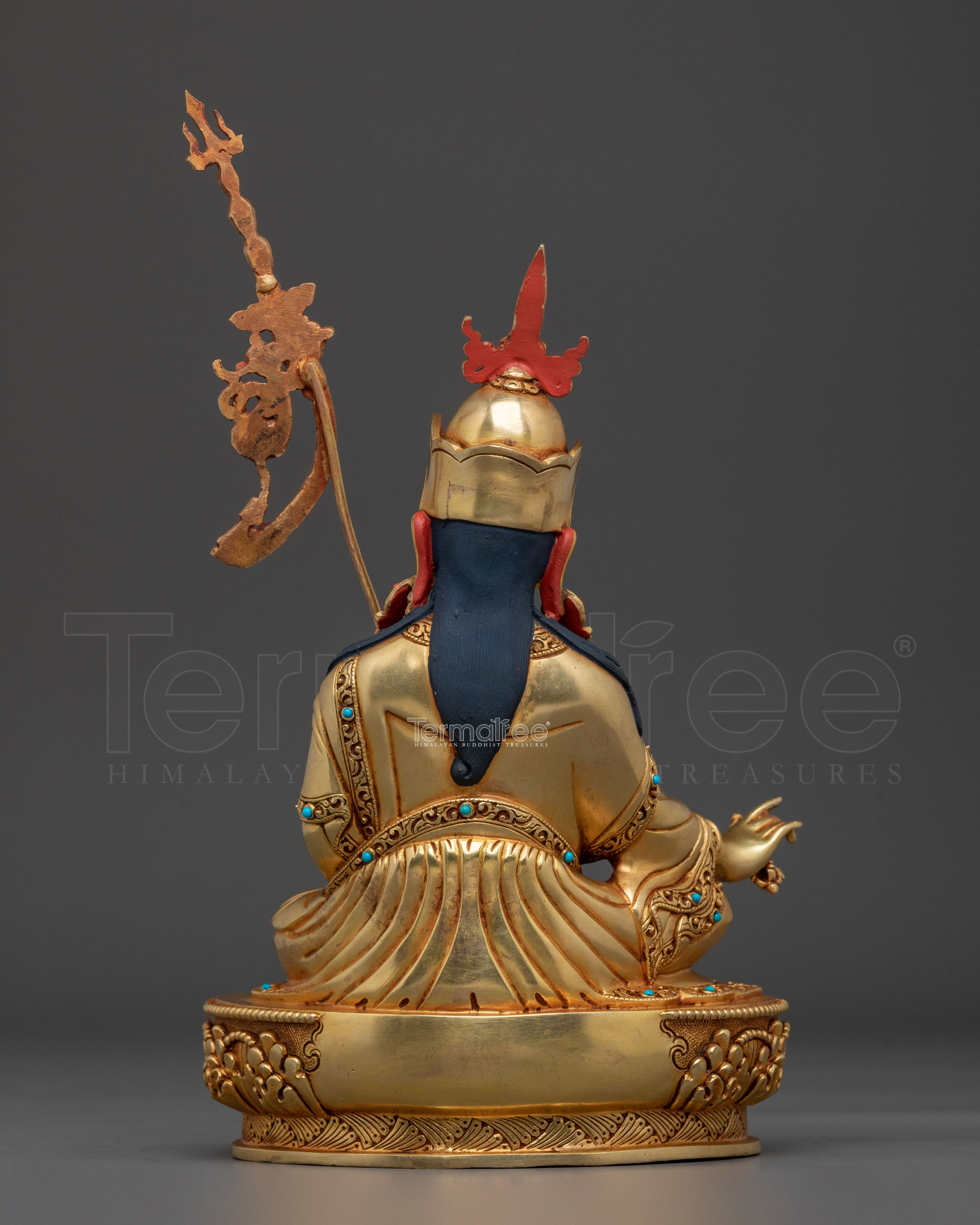Guru Rinpoche Statue of Learning | Handmade Himalayan Altar Decor
