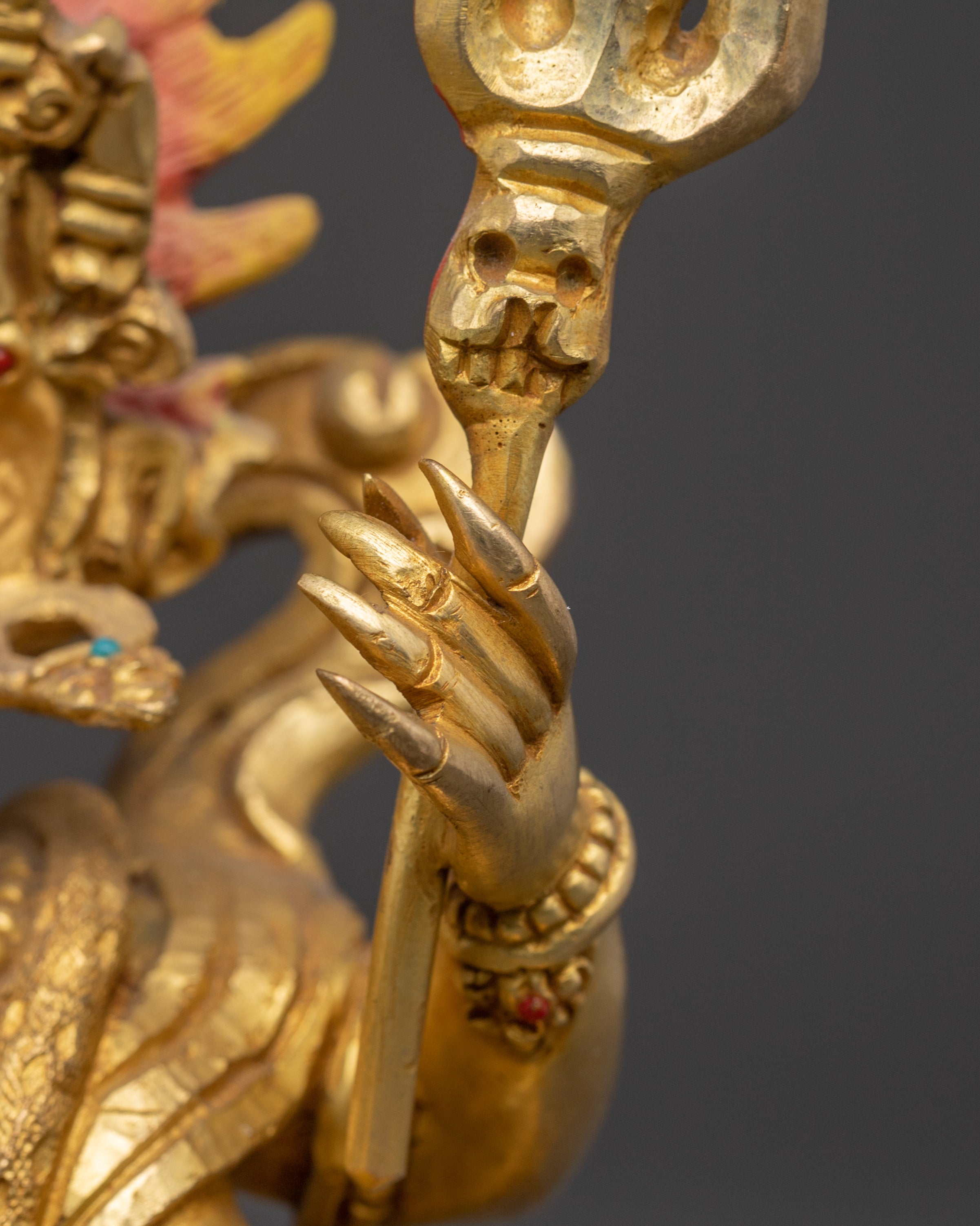 Himalayan Sculpture of Four Armed Mahakala | Protector Deity