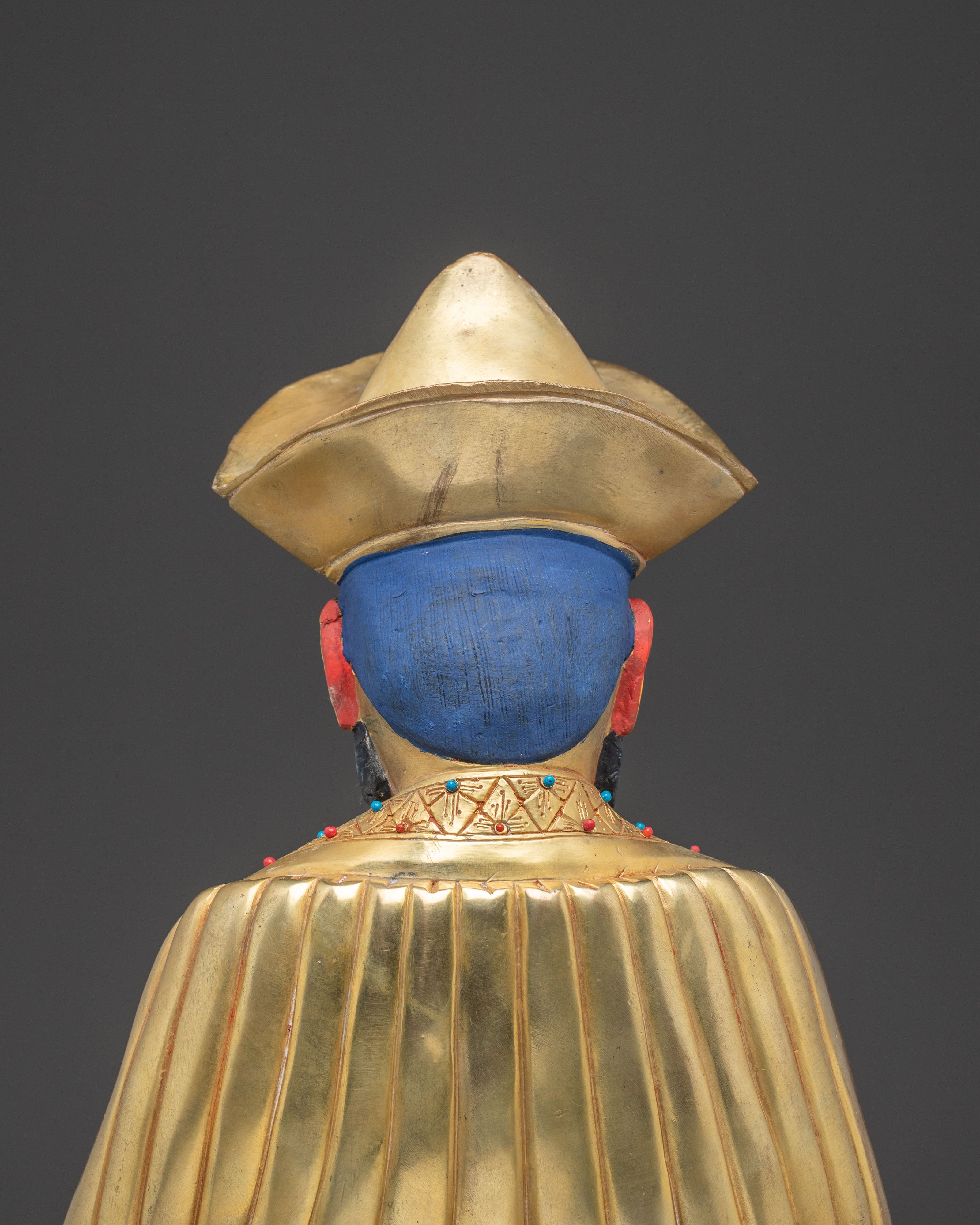 Guru Shapdum Golden Handmade Statue | Traditional Himalayan Art