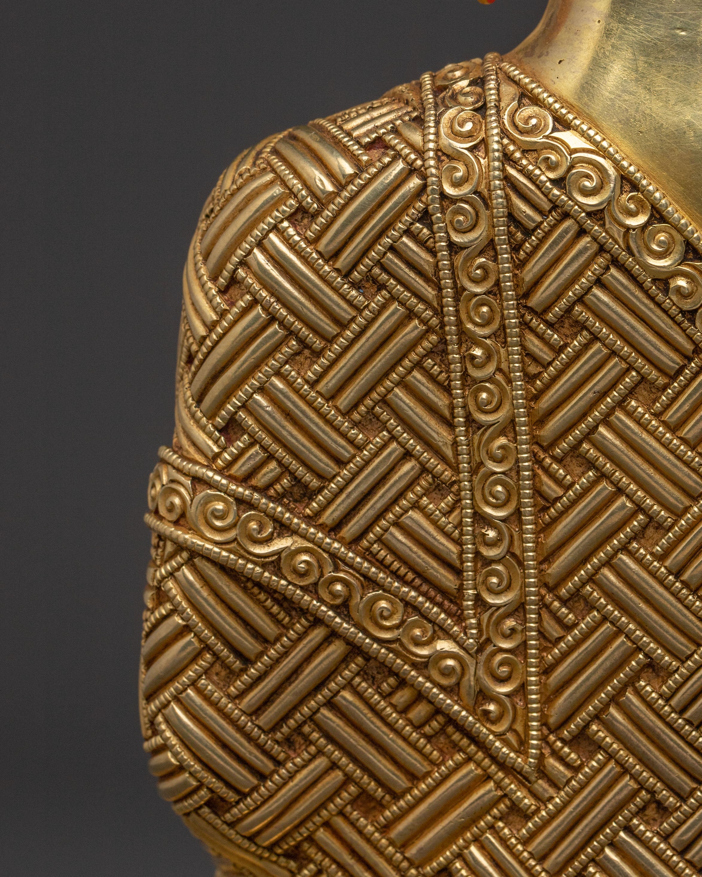 Shakyamuni Buddha Enlightenment Statue for Blessing | 24K Gold Gilded