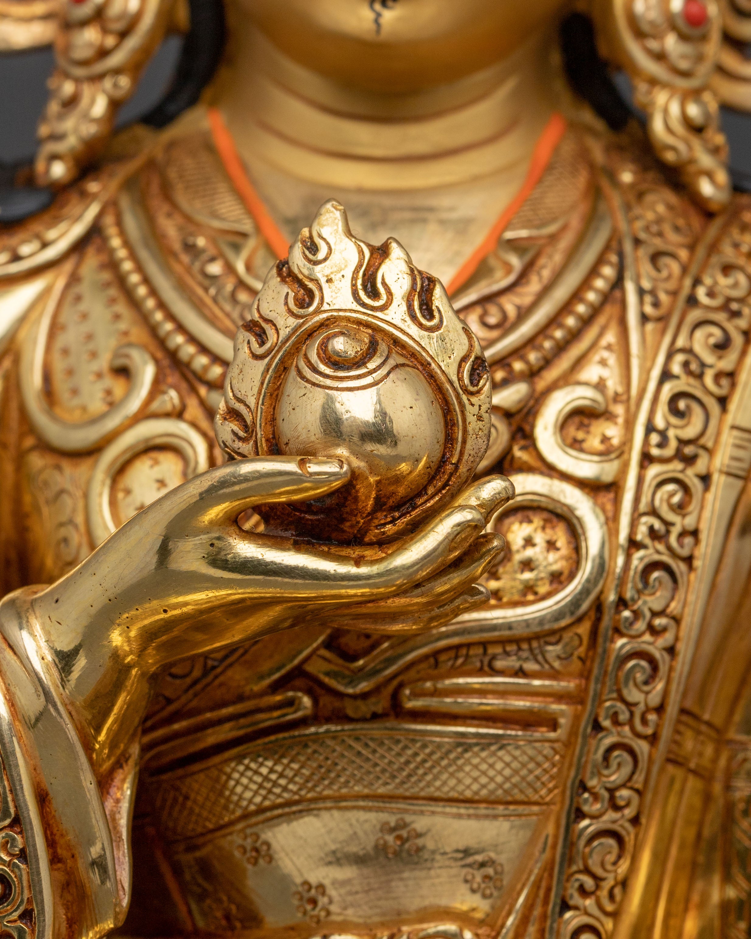 Guru Norla Buddhist Statue | 24K Gold Gilded Sacred Sculpture