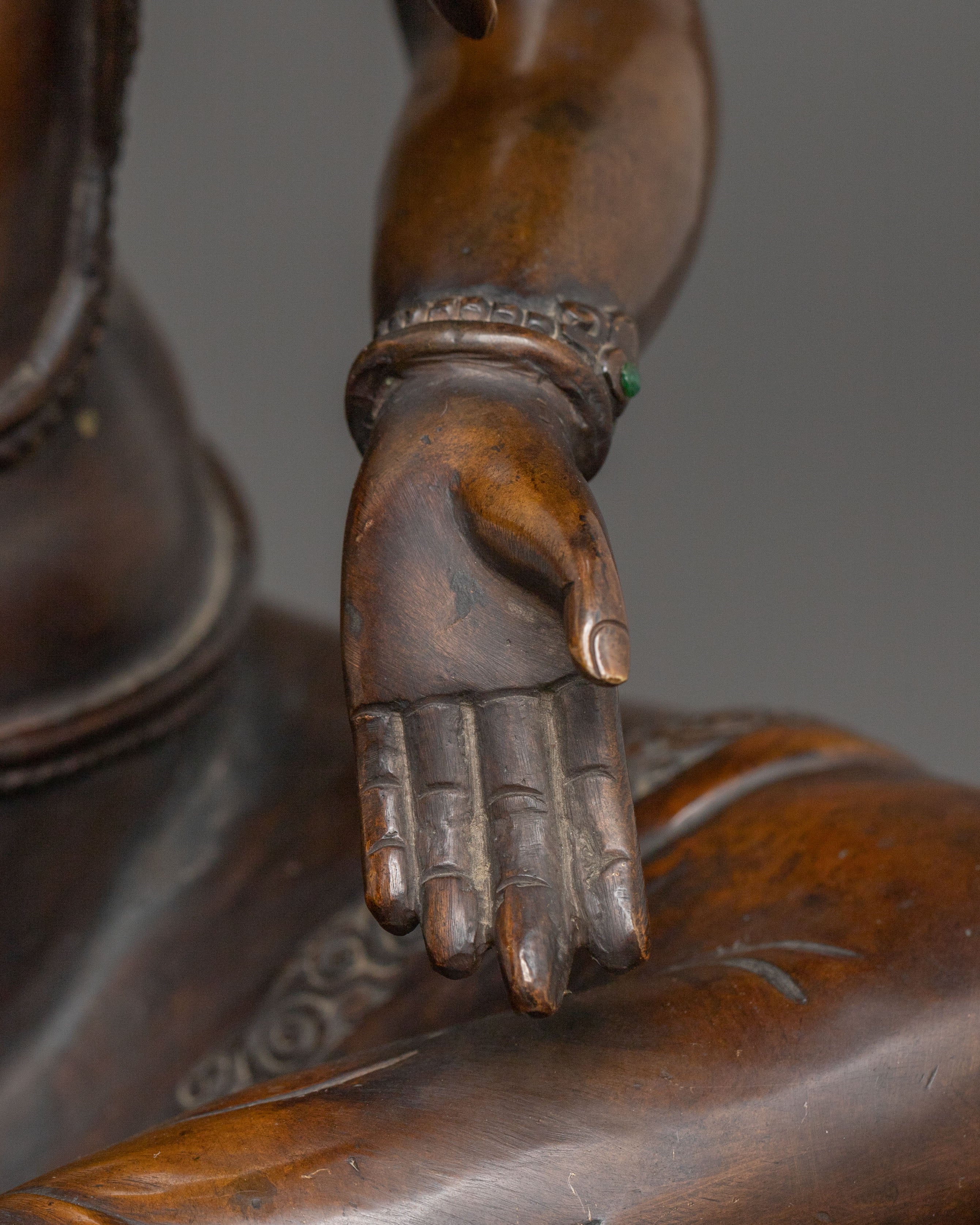 Siddhartha Gautama Oxidized Copper Statue