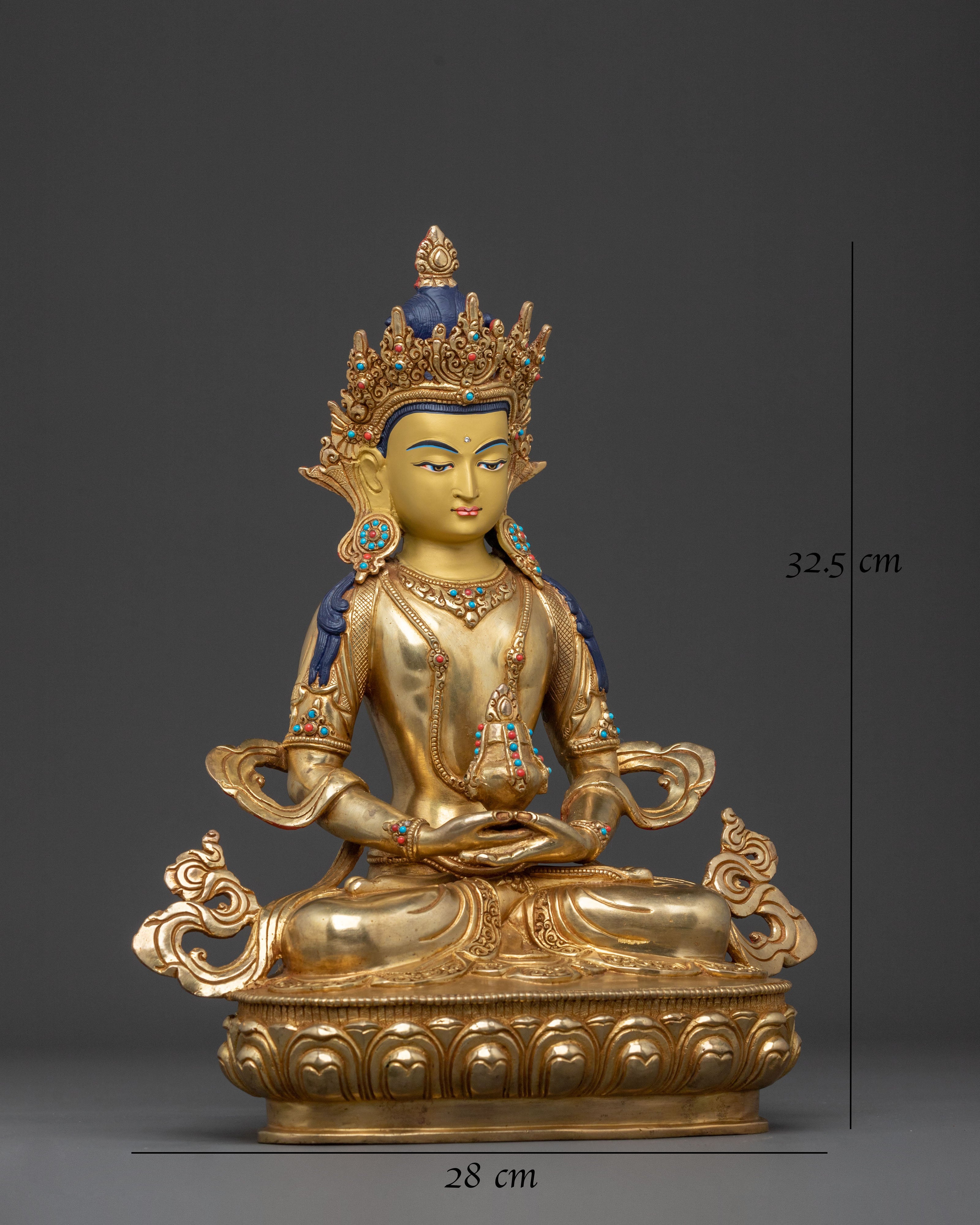 Amitayus Buddha Meditation Statue | Peaceful Figurine