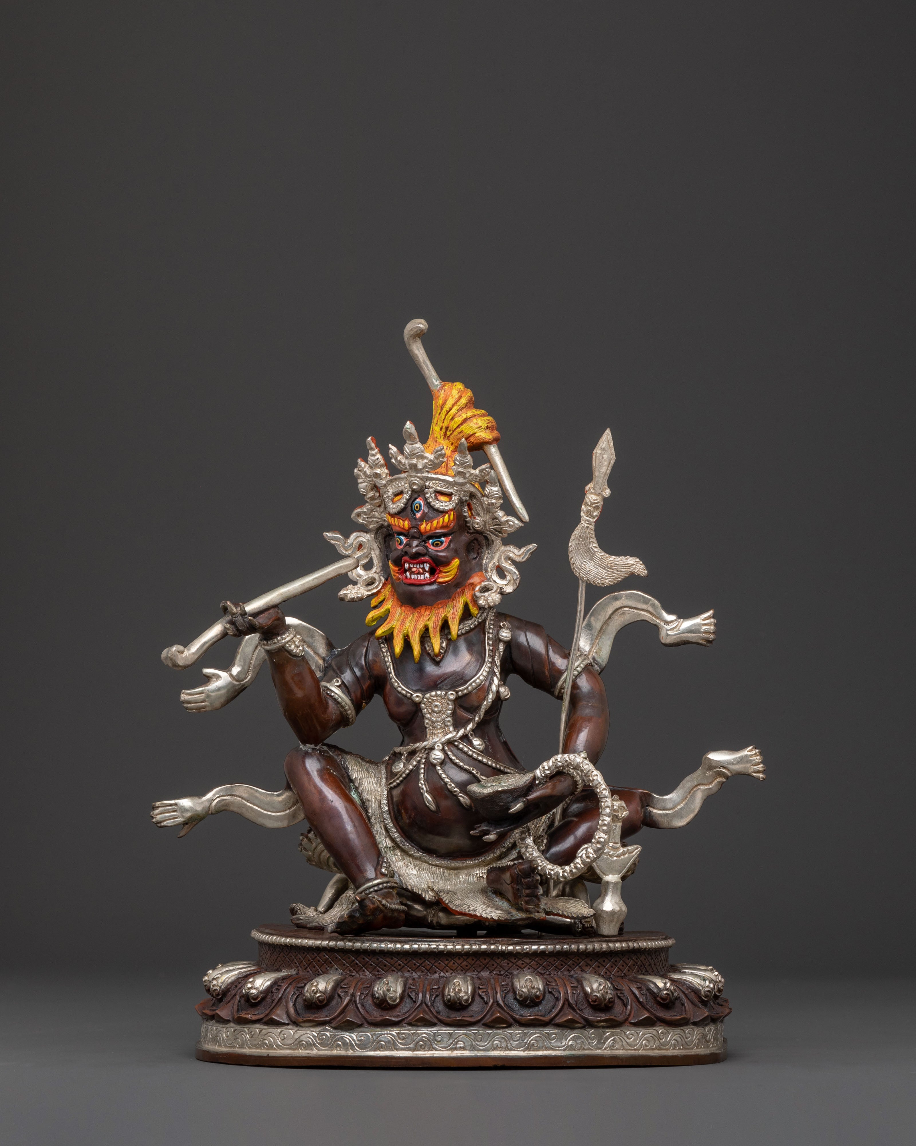 Divine Brahmanrupa Statue | Oxidized Copper Elegance