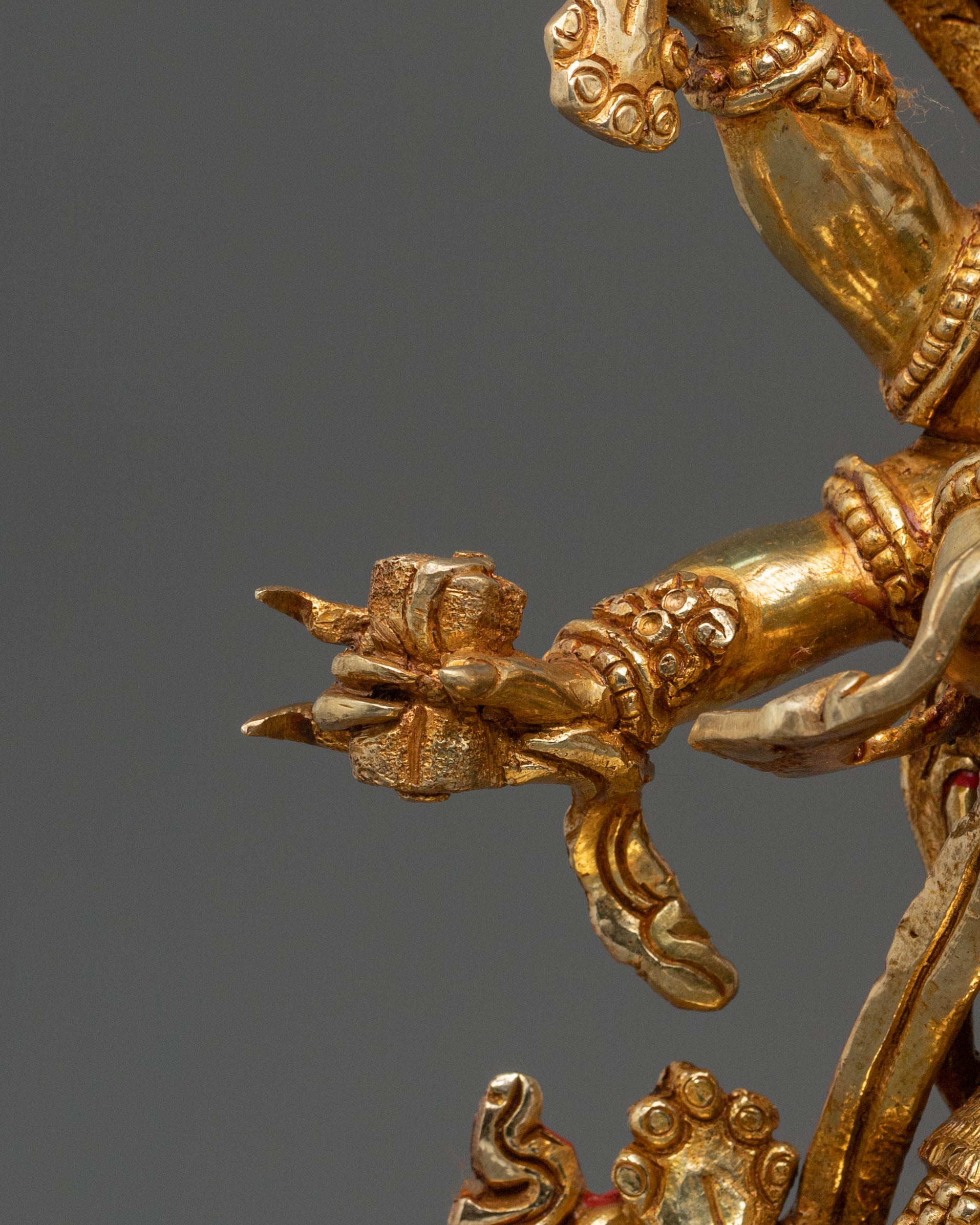 Six Armed Mahakala Golden Statue | Buddhist Protector