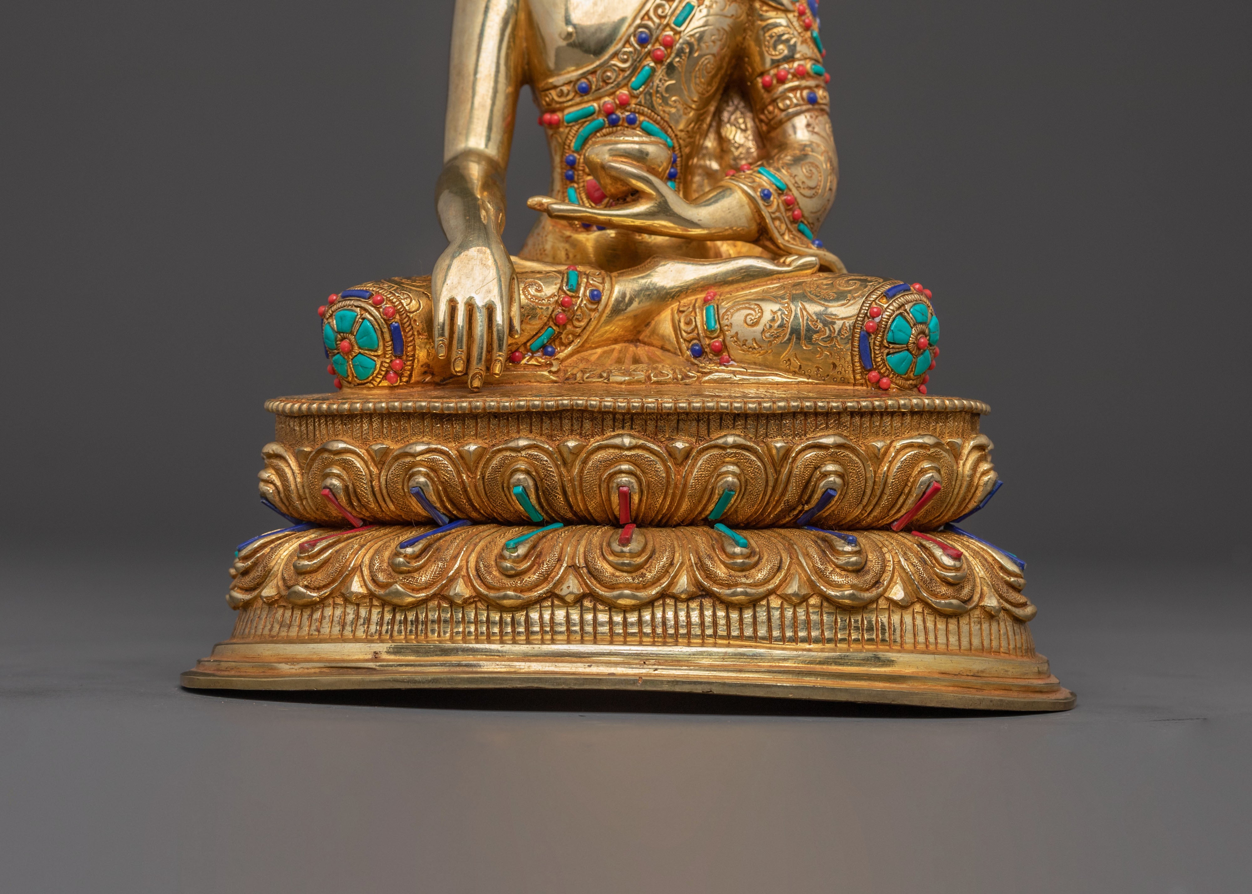Divine Shakyamuni Buddha Blessing Statue – Handcrafted Serenity