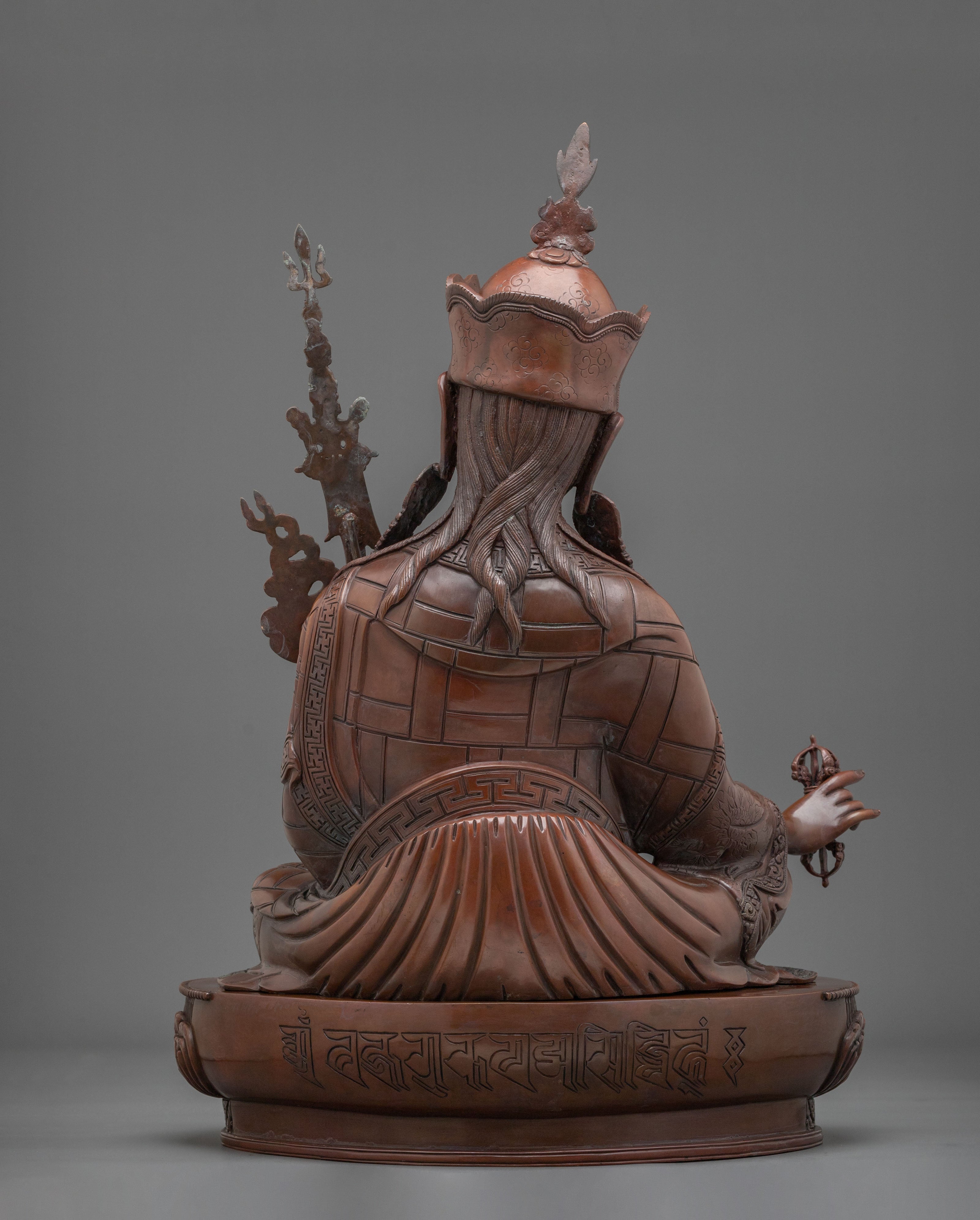 Tibetan Guru Rinpoche Oxidized Sculpture | Symbol of Wisdom Protection and Blessings