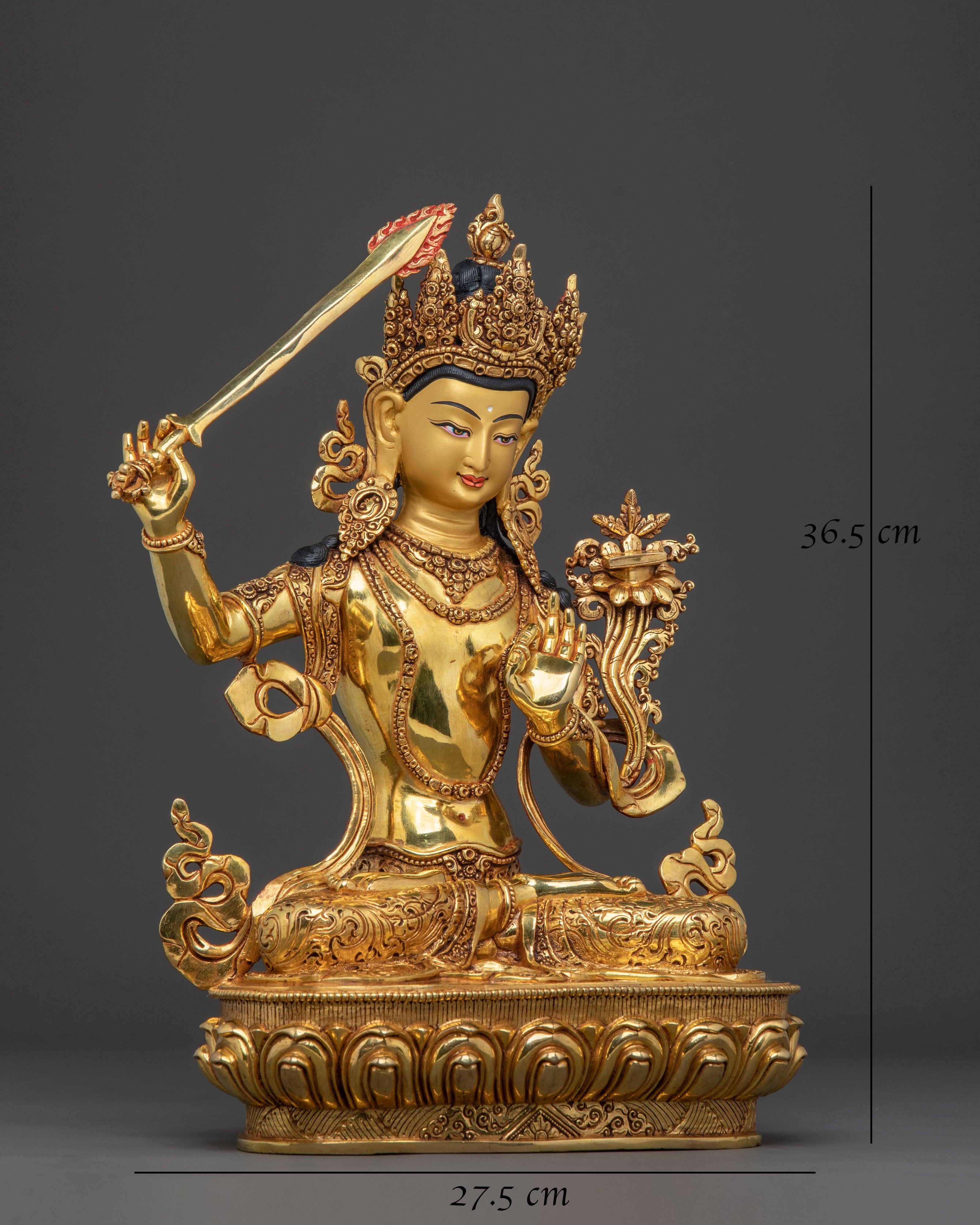 Sacred Manjushri Blessing Statue | Bodhisattva of Wisdom