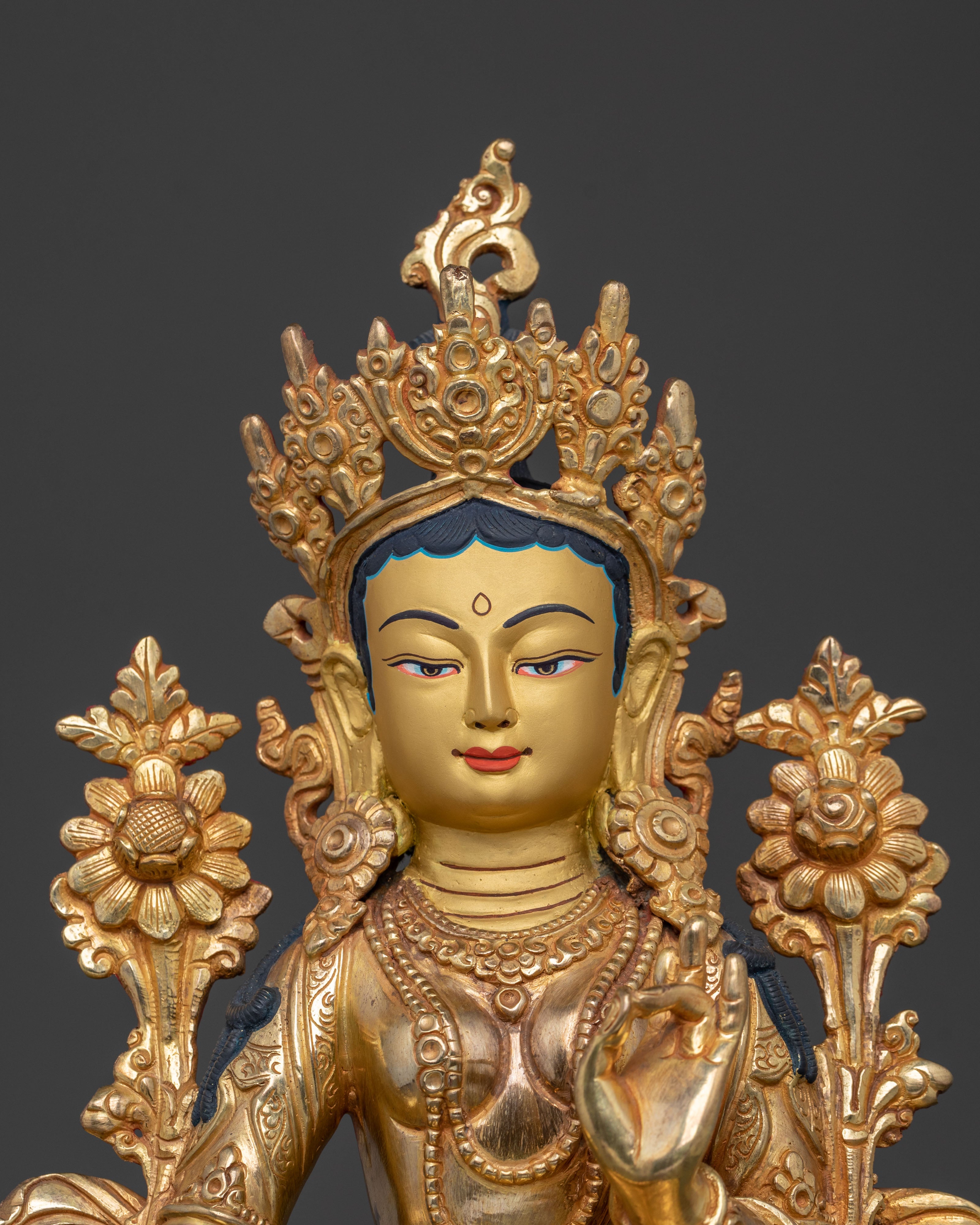 Handcrafted Green Tara Statue | Mother Figurine