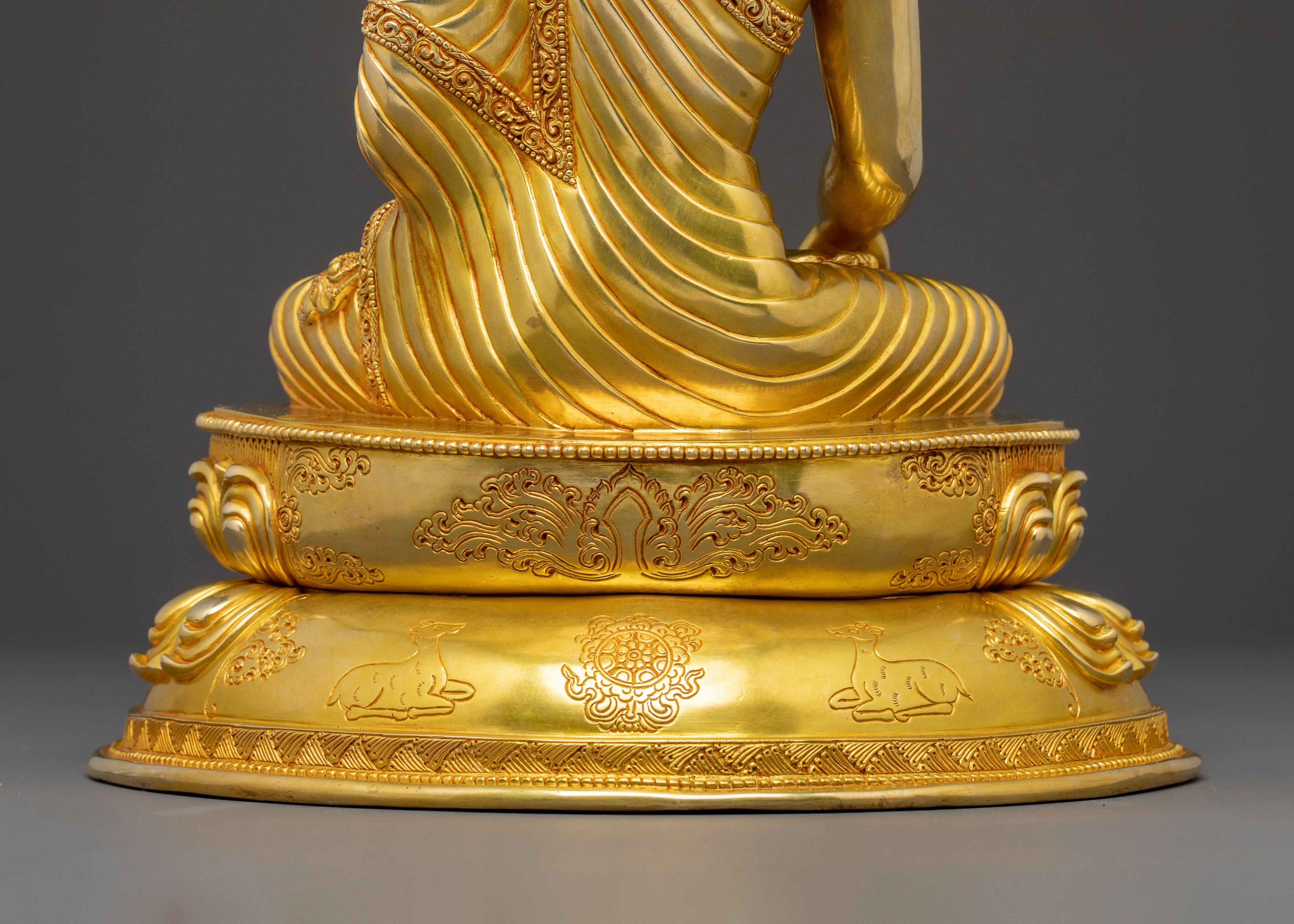 Shakyamuni Buddha Statue — 24K Gold Gilded Serenity