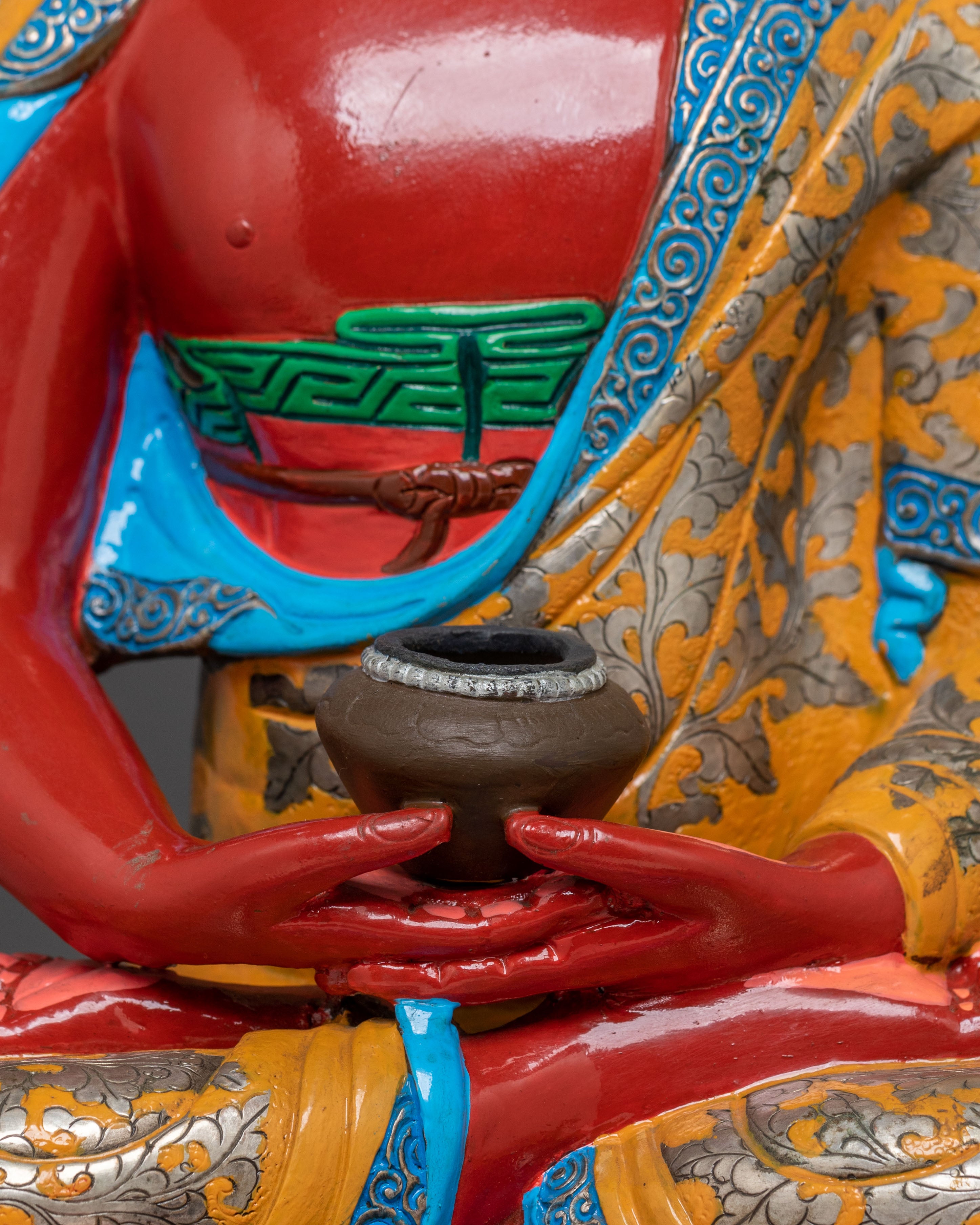 Amitabha Buddha On Throne | Radiant 24K Gold Glided