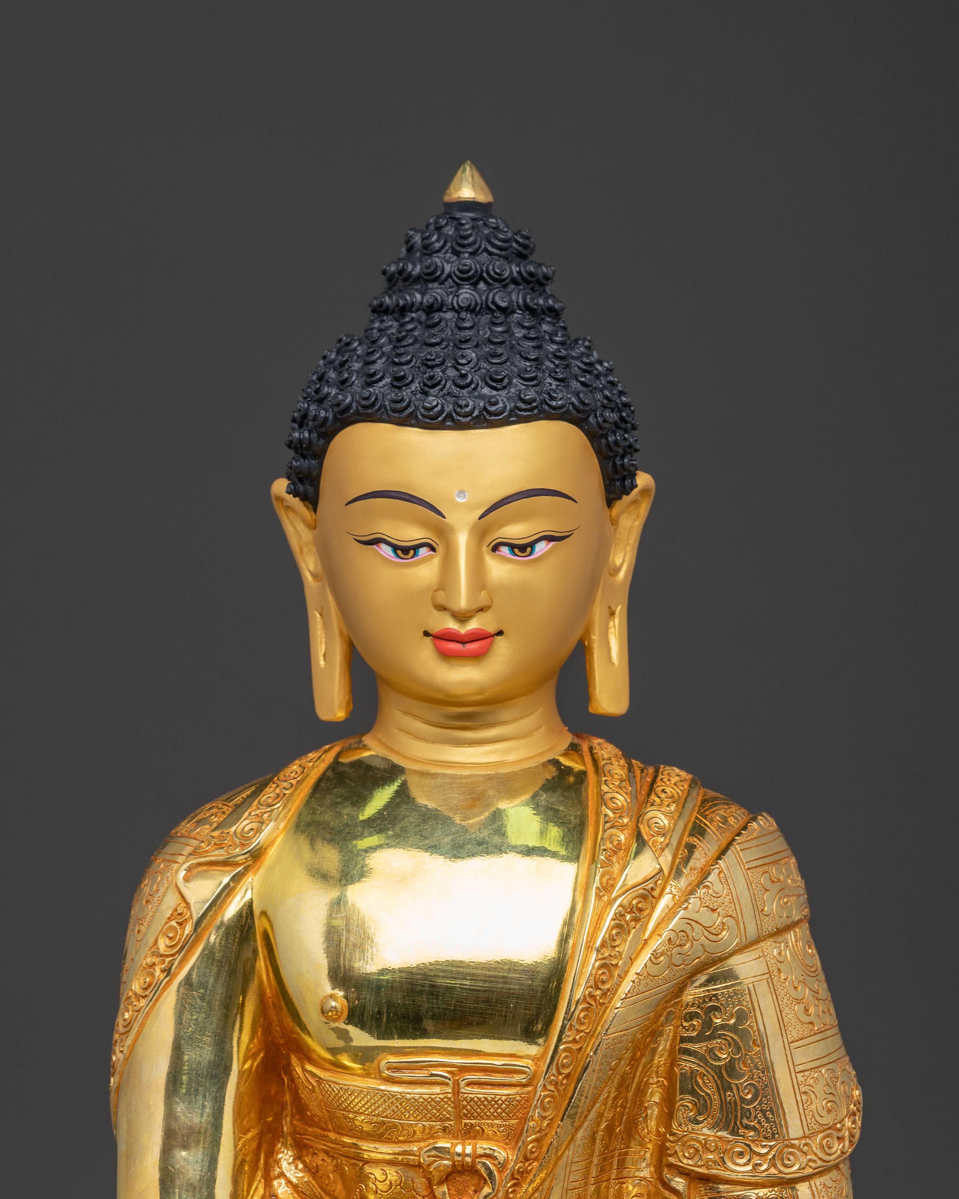 Himalayan Gautama Buddha Copper Statue | Dharma Teacher Figurine