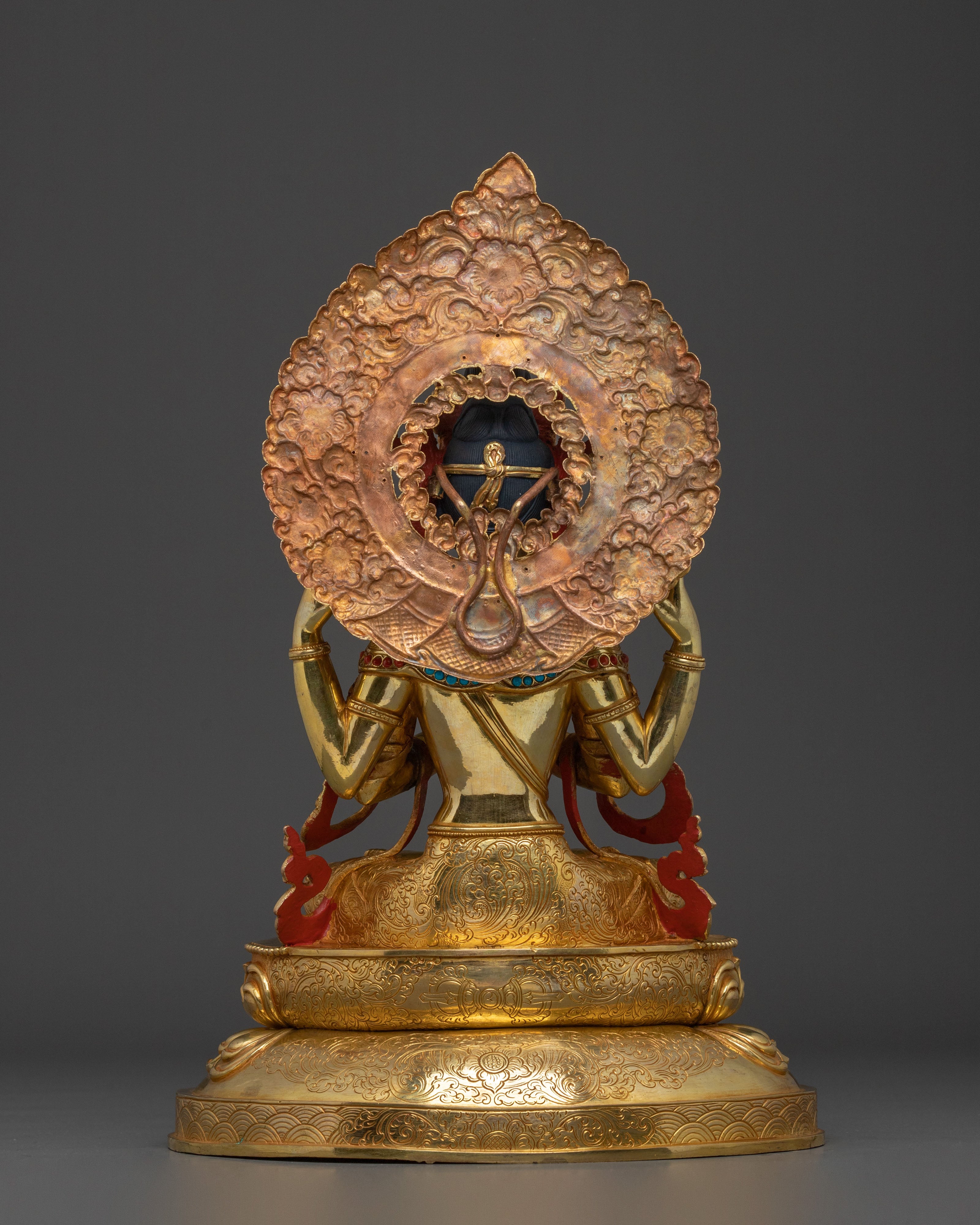 Chenrezig Sculpture | 24K Gold Gilded Bodhisattva