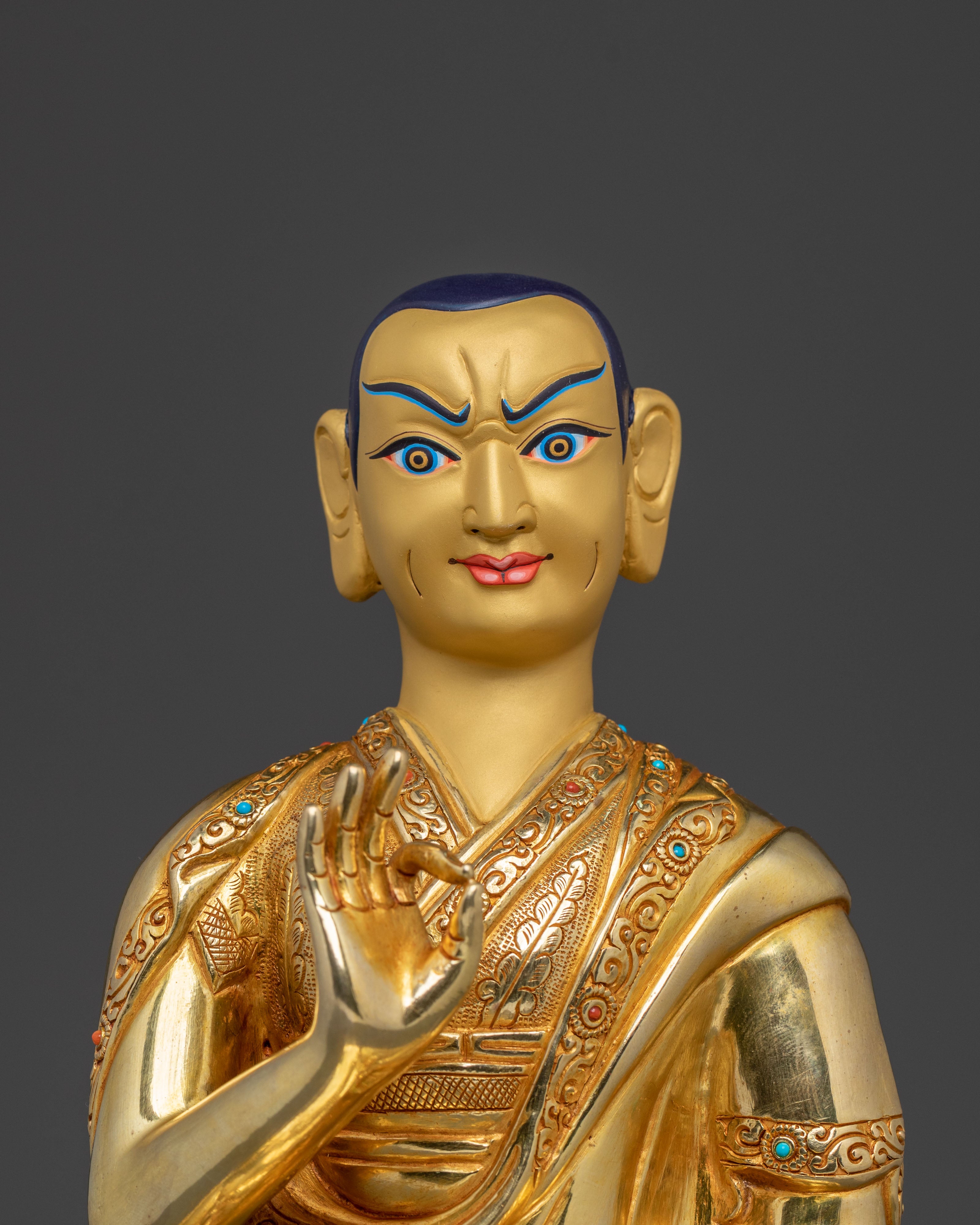 Tsongkhapa Traditional Statue with Disciples | Symbol of Wisdom