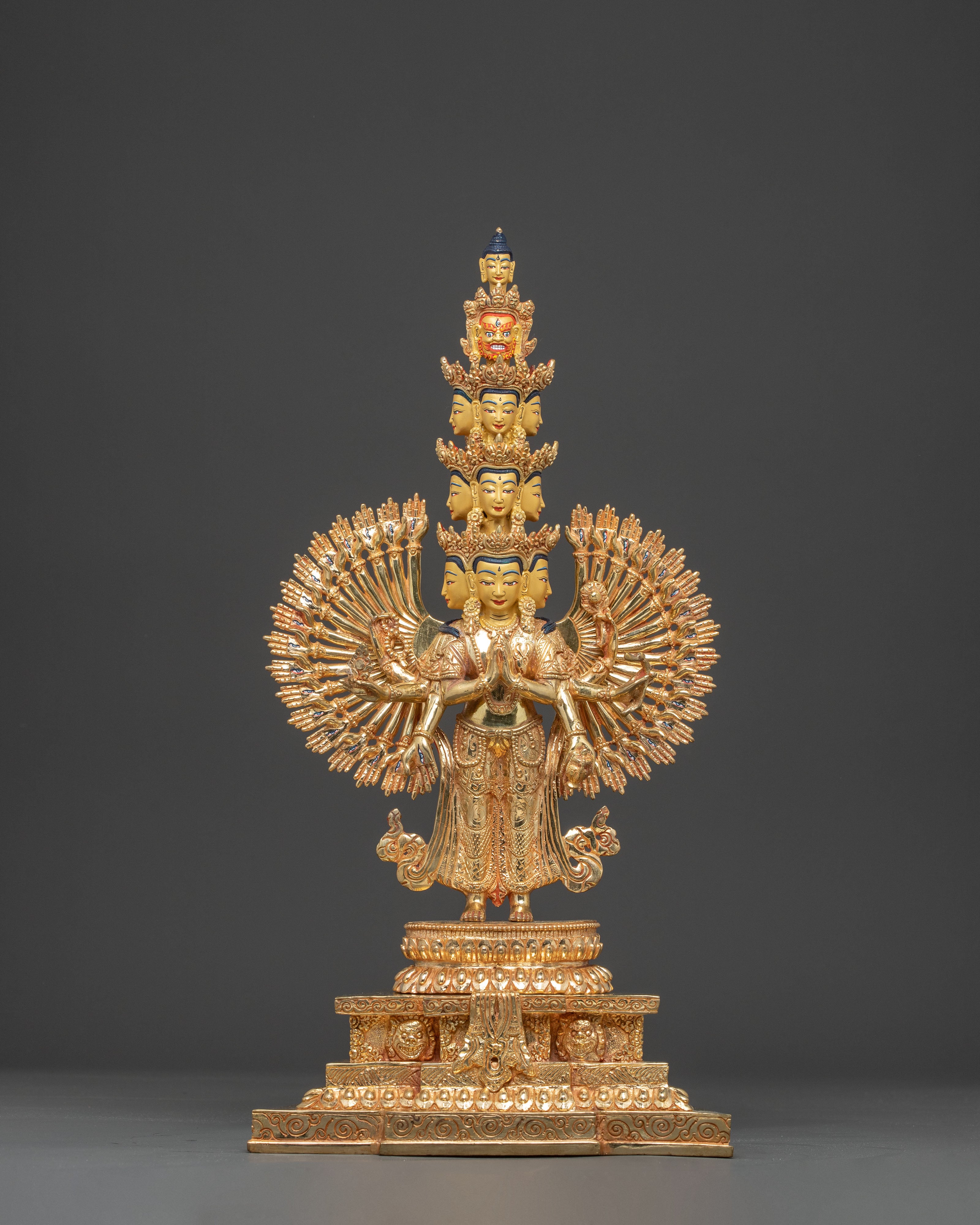 24k Gold Glided 1000-Armed Chenrezig Statue