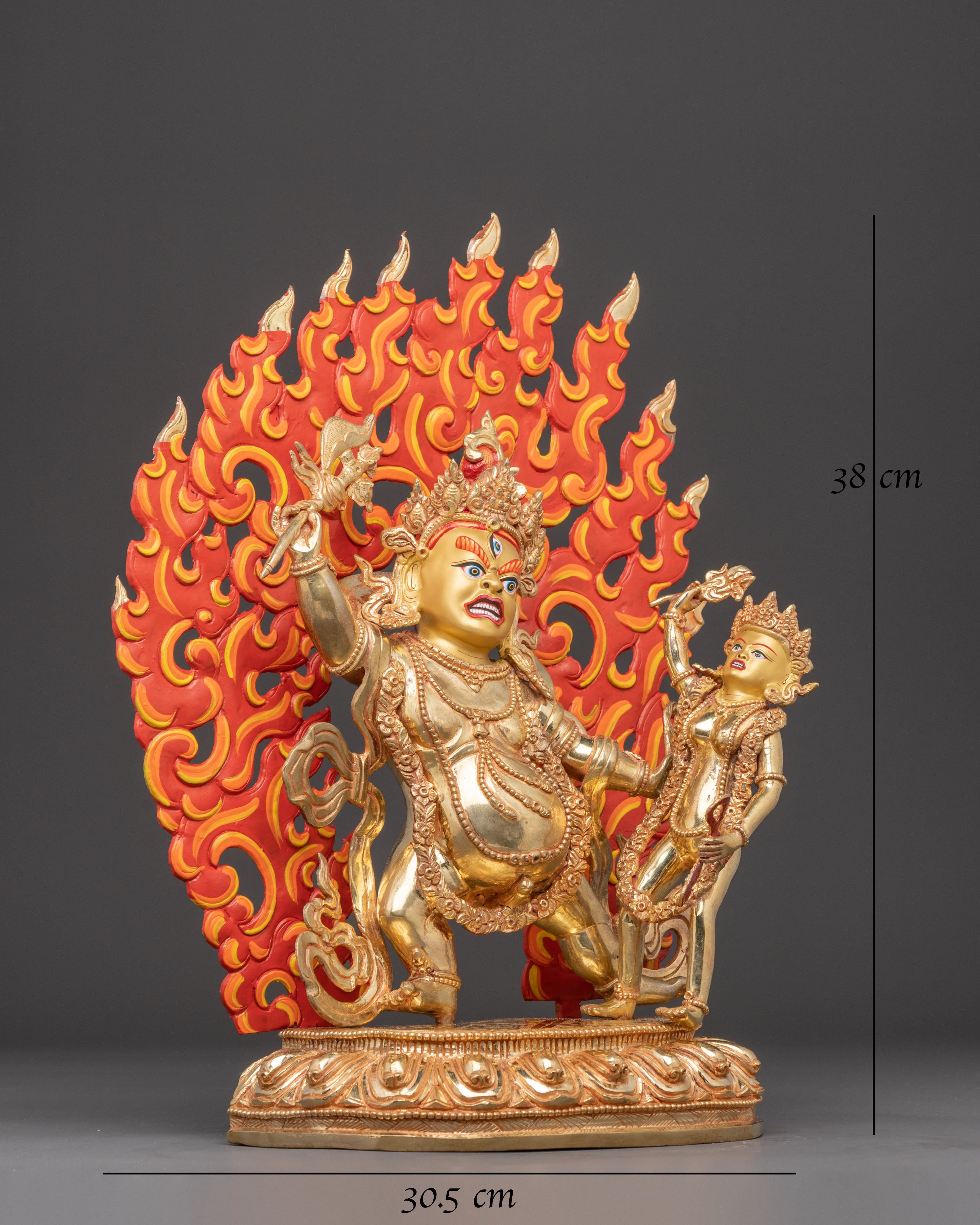 Handcrafted Bhairava And Shakti Statue Set | Tantric Protector Deities