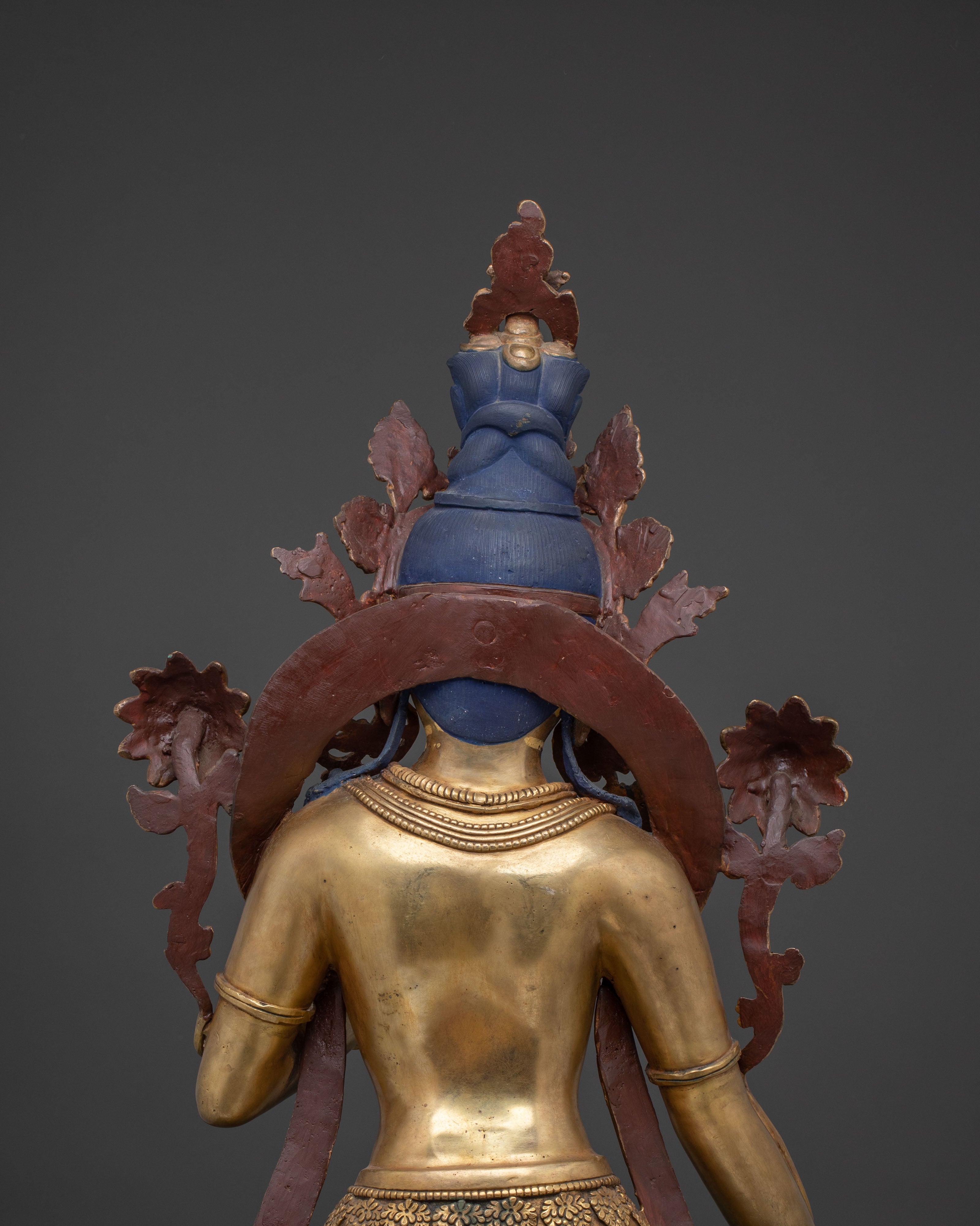 Standing Tara Sacred Statue: 24K Gold Gilded