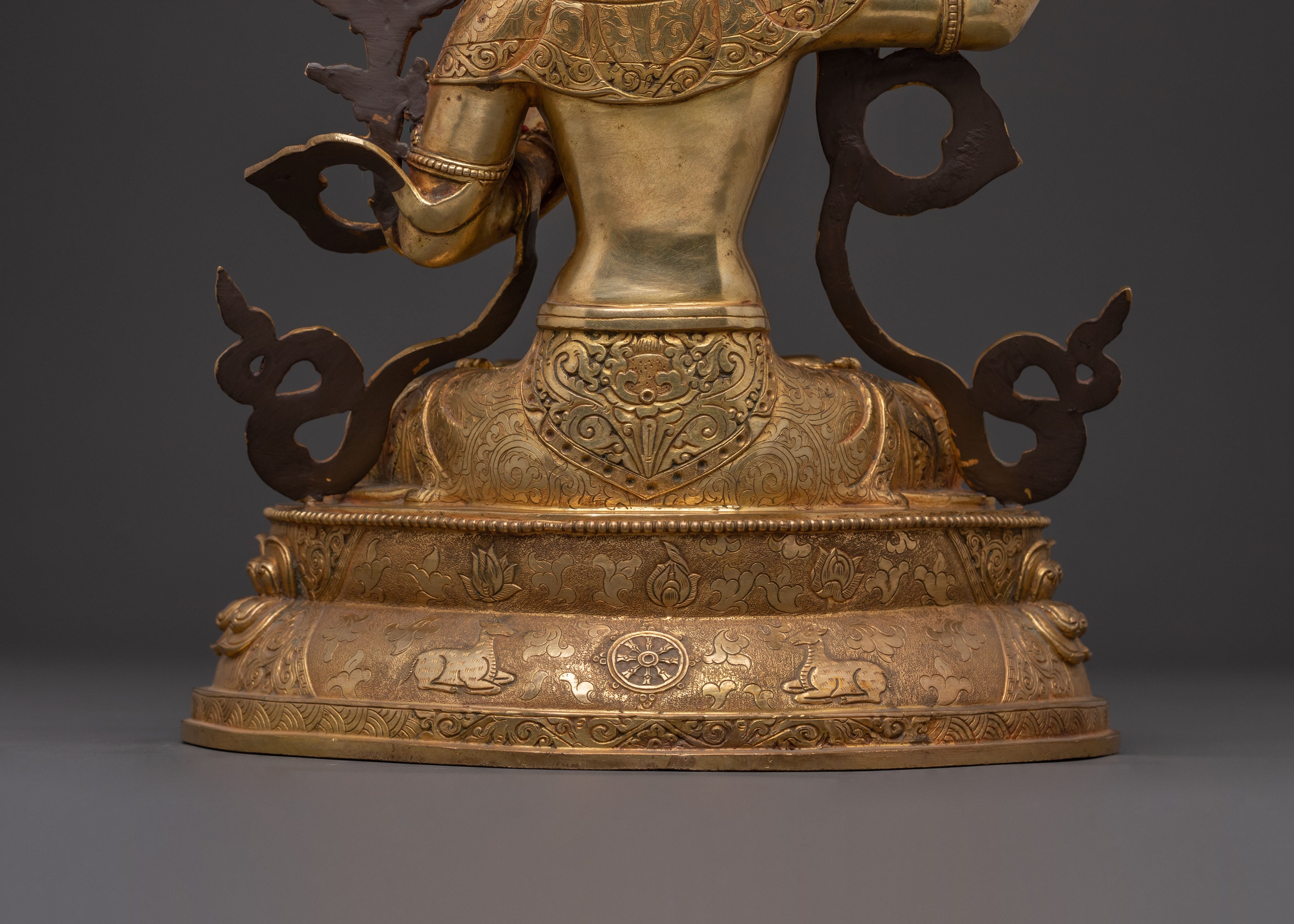 Manjushri Statue Holding Wisdom Swords | Radiant Enlightenment