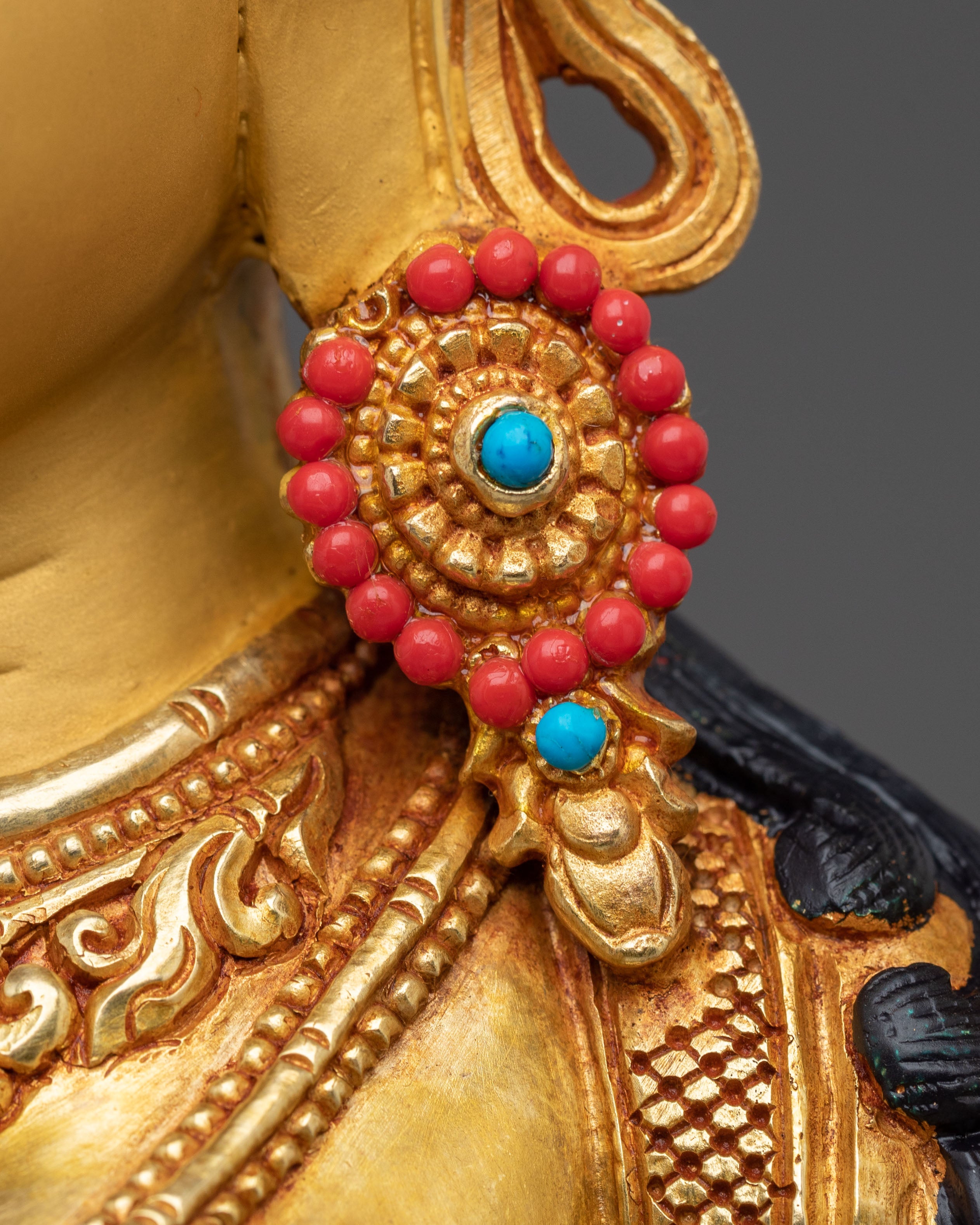 Tibetan Protector Green Tara Figurine | Handcrafted Serenity