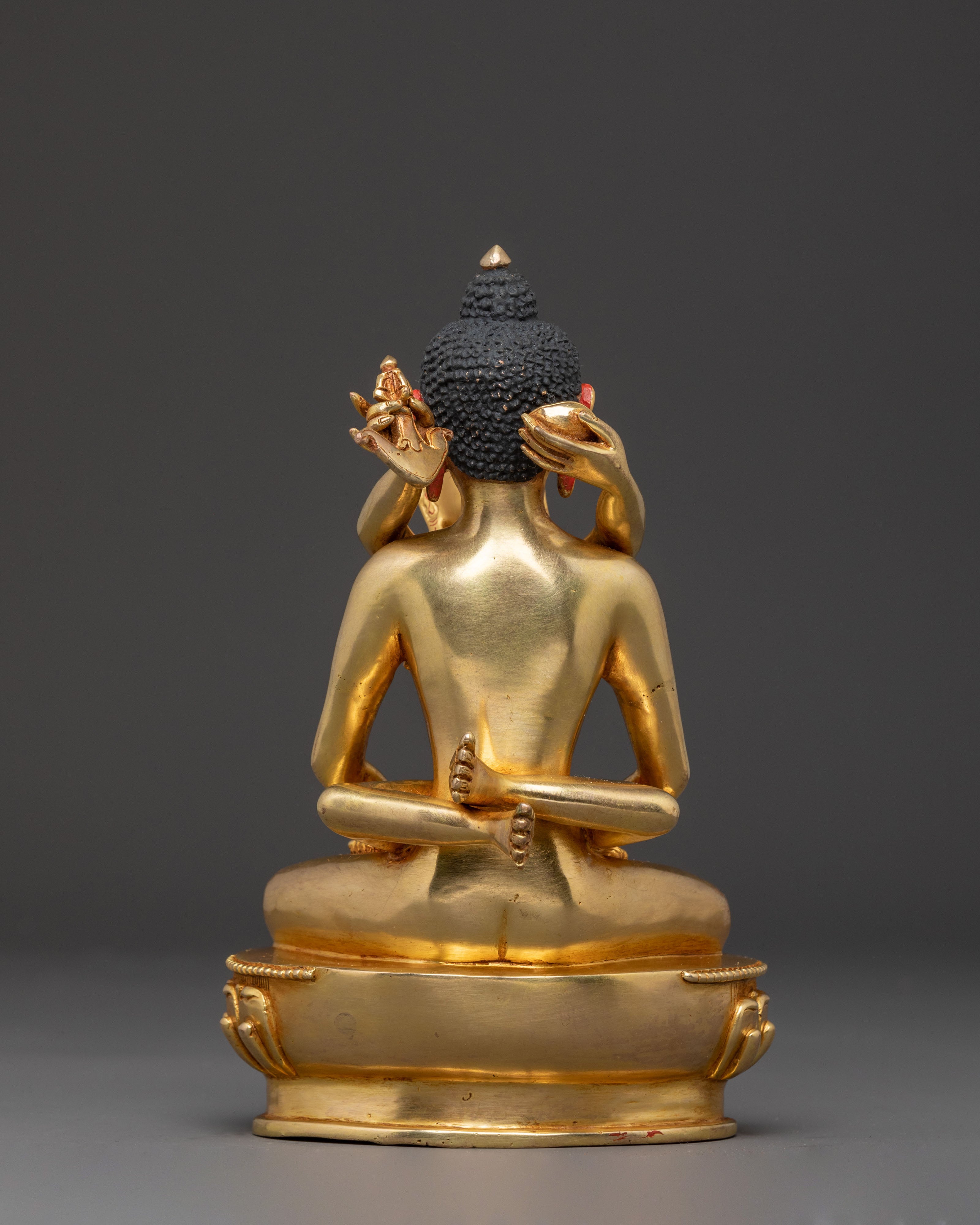 Samantabhadra Handcrafted Copper Statue with His Consort Samantabhadri