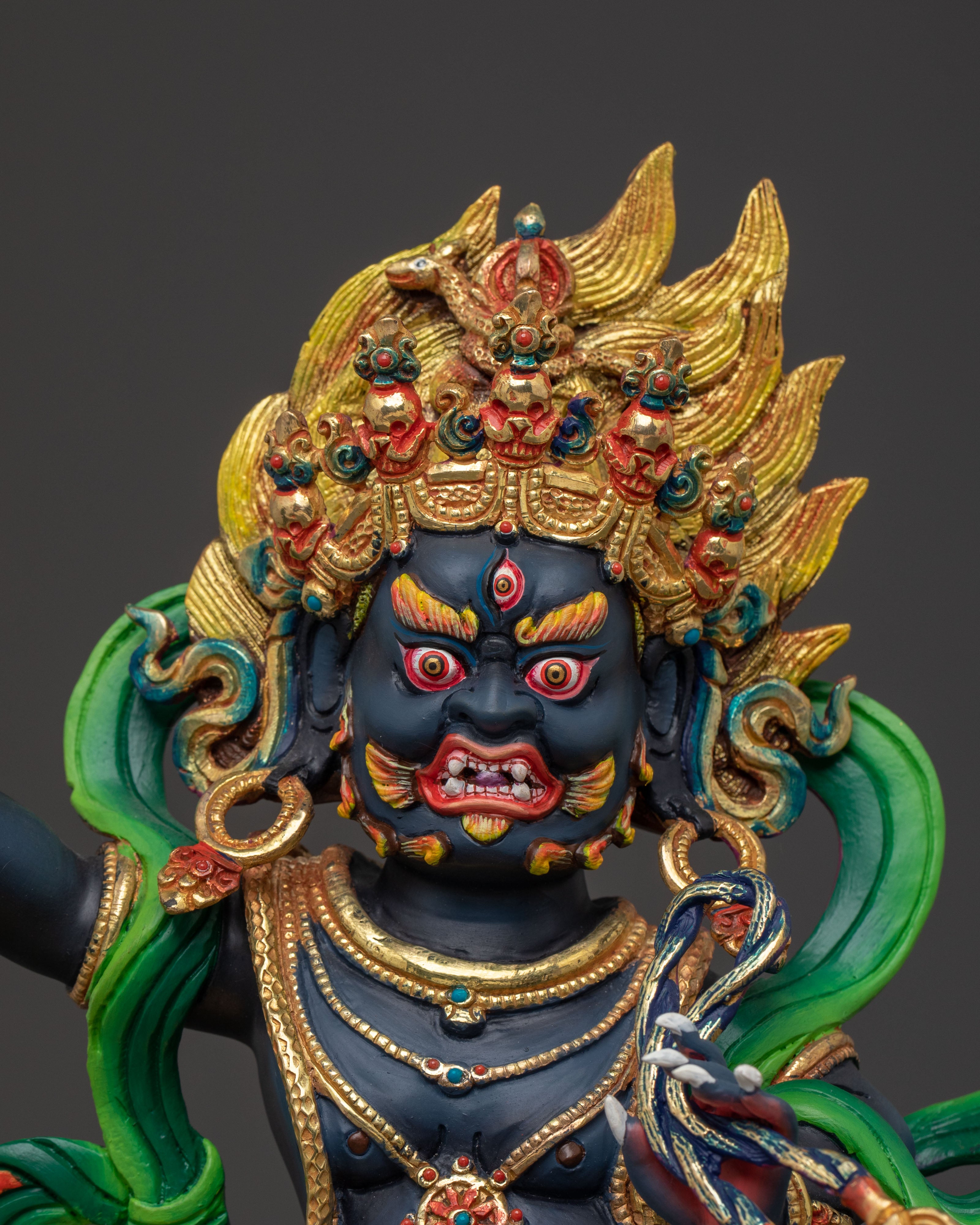 Vajrapani Acrylic Painted Statue | Wrathful Guardian
