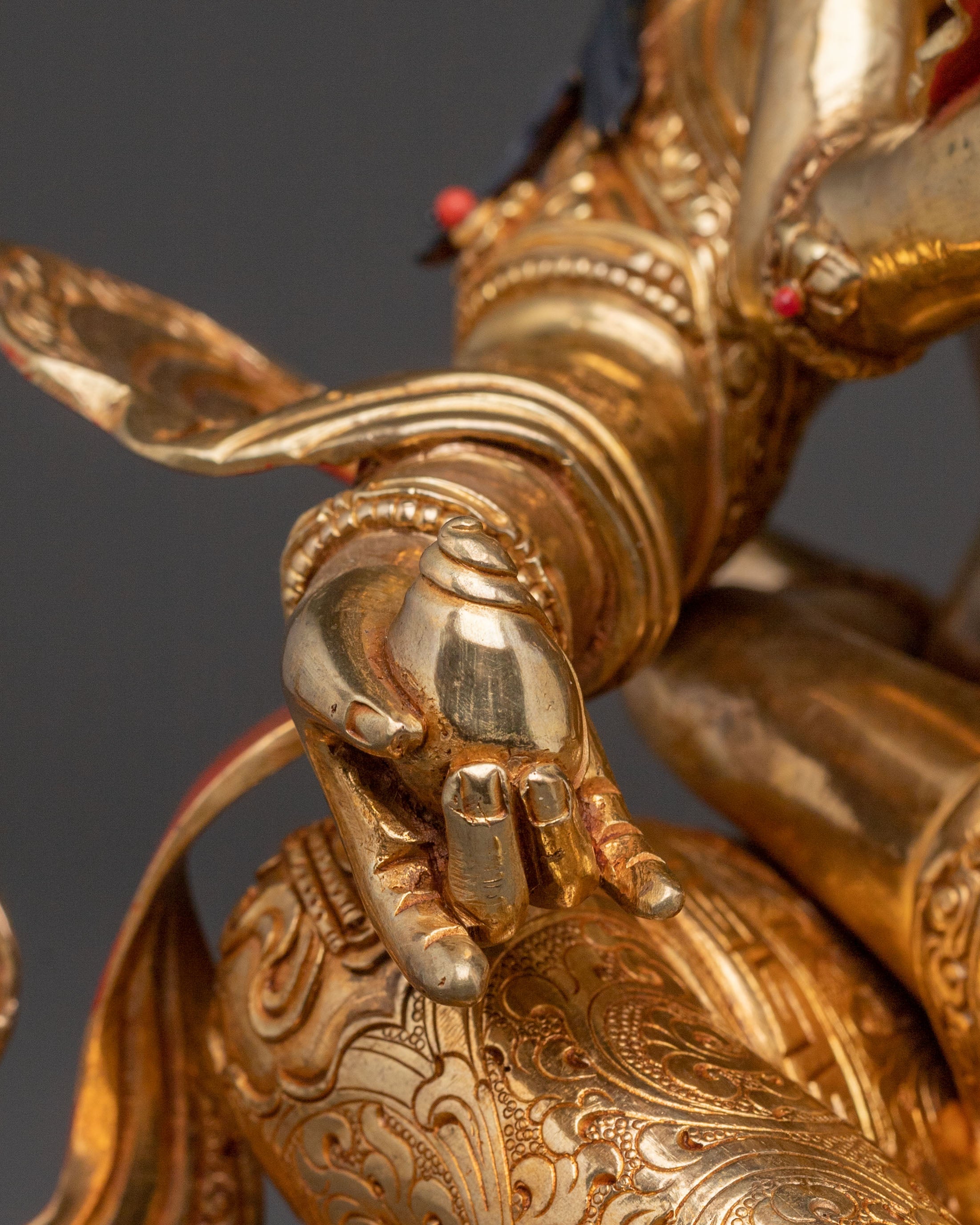 Green Dzambhala Spiritual Statue| Buddhist Wealth Deity