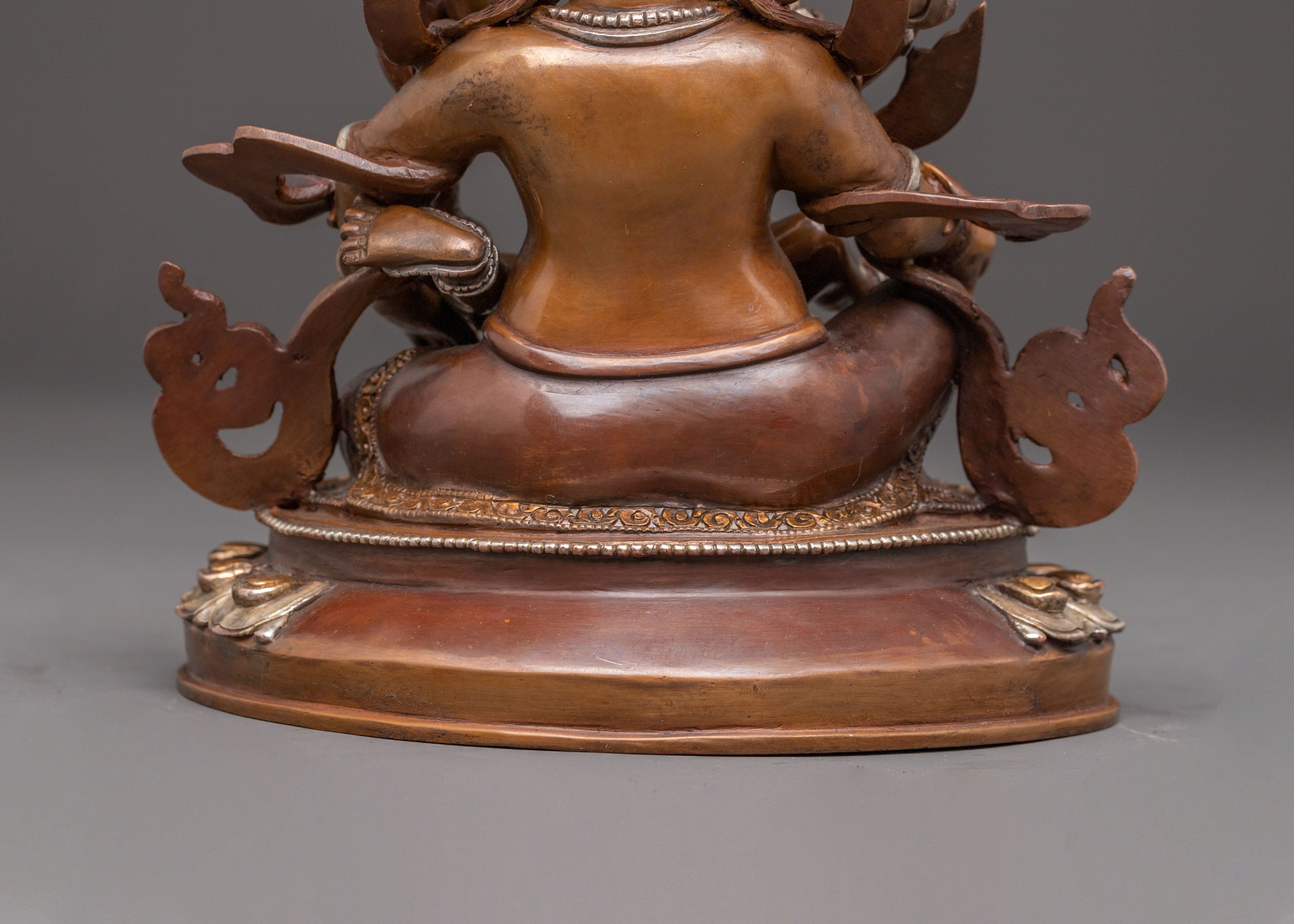 Dzambhala Statue With Consort | Traditional Artwork