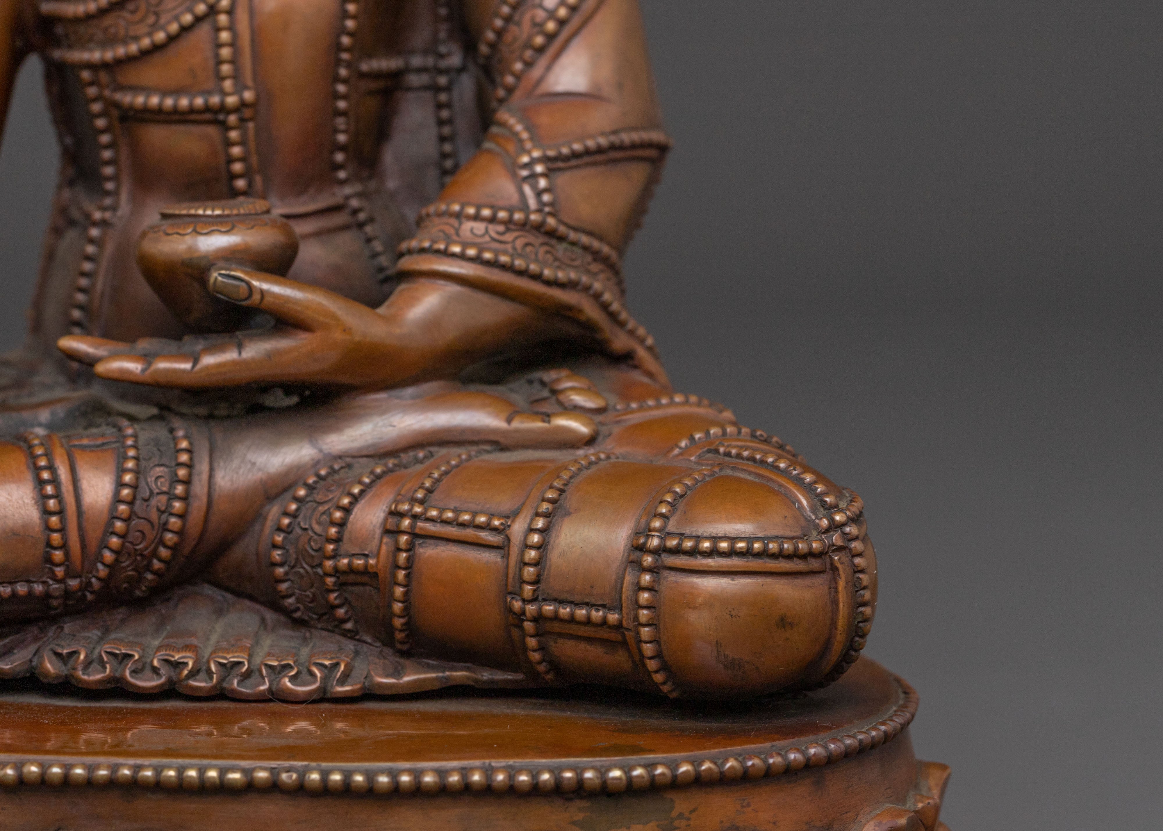 Shakyamuni Buddha Statue with Crown | Meditation Figure