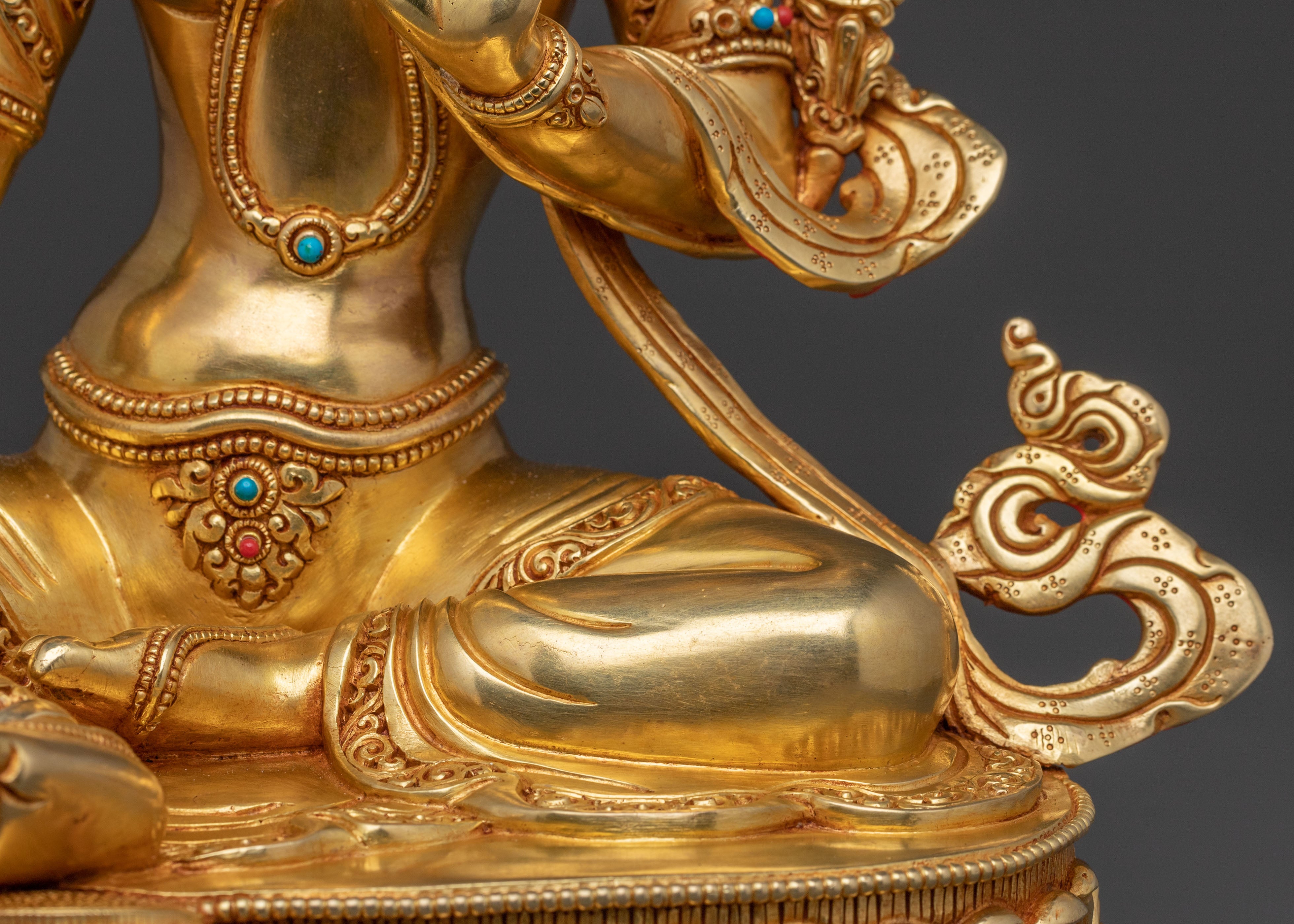 Green Tara Divine Statue | Tibetan Goddess of Compassion