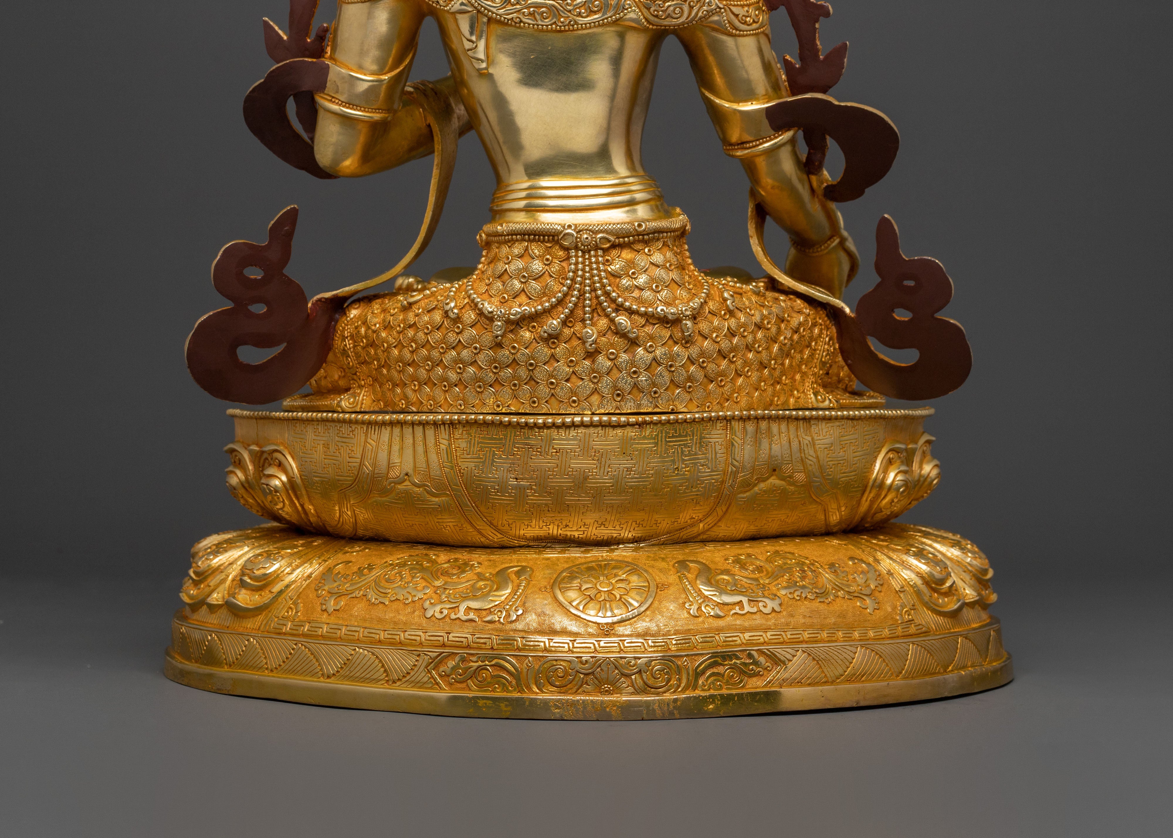White Tara Figure | 24K Gold Gilded Statue
