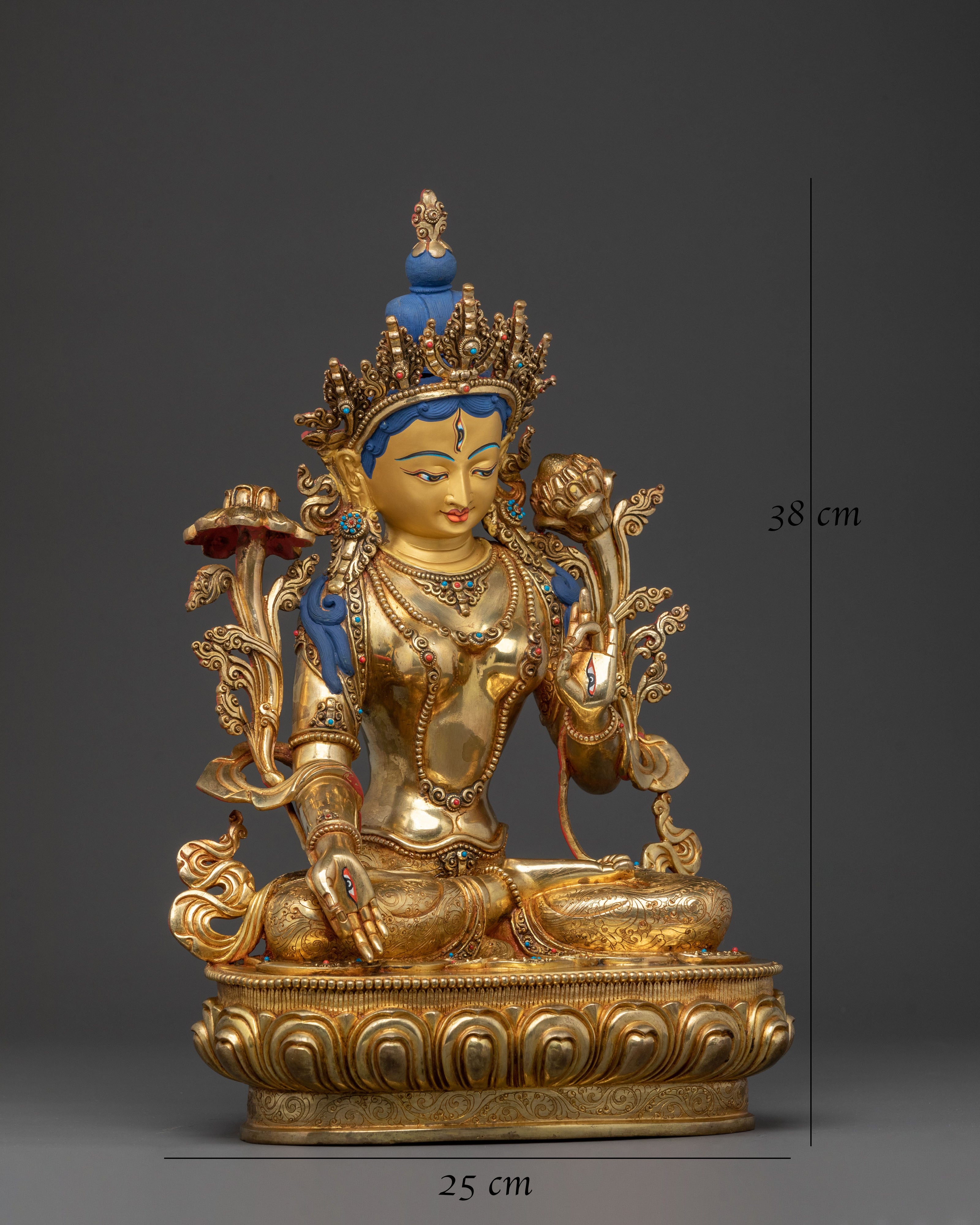 Handcrafted White Tara Statue | Altar Home Decor