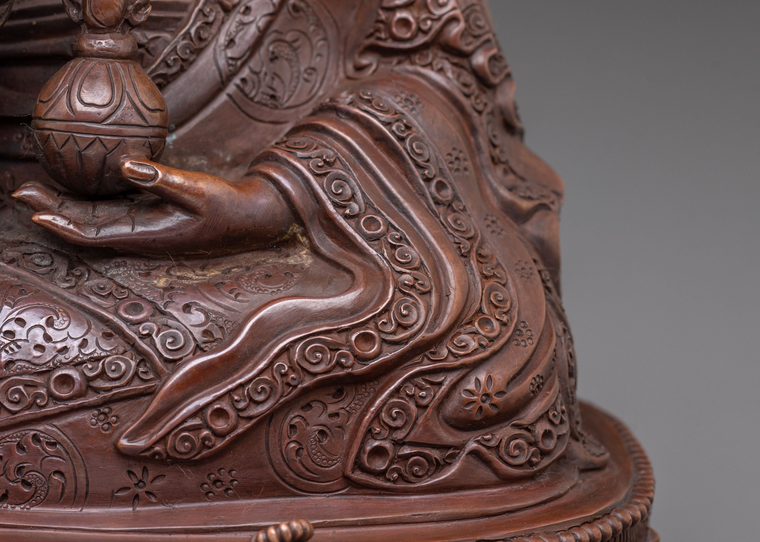 Guru Tsokye Dorje Figurine | Oxidized Copper Artistry