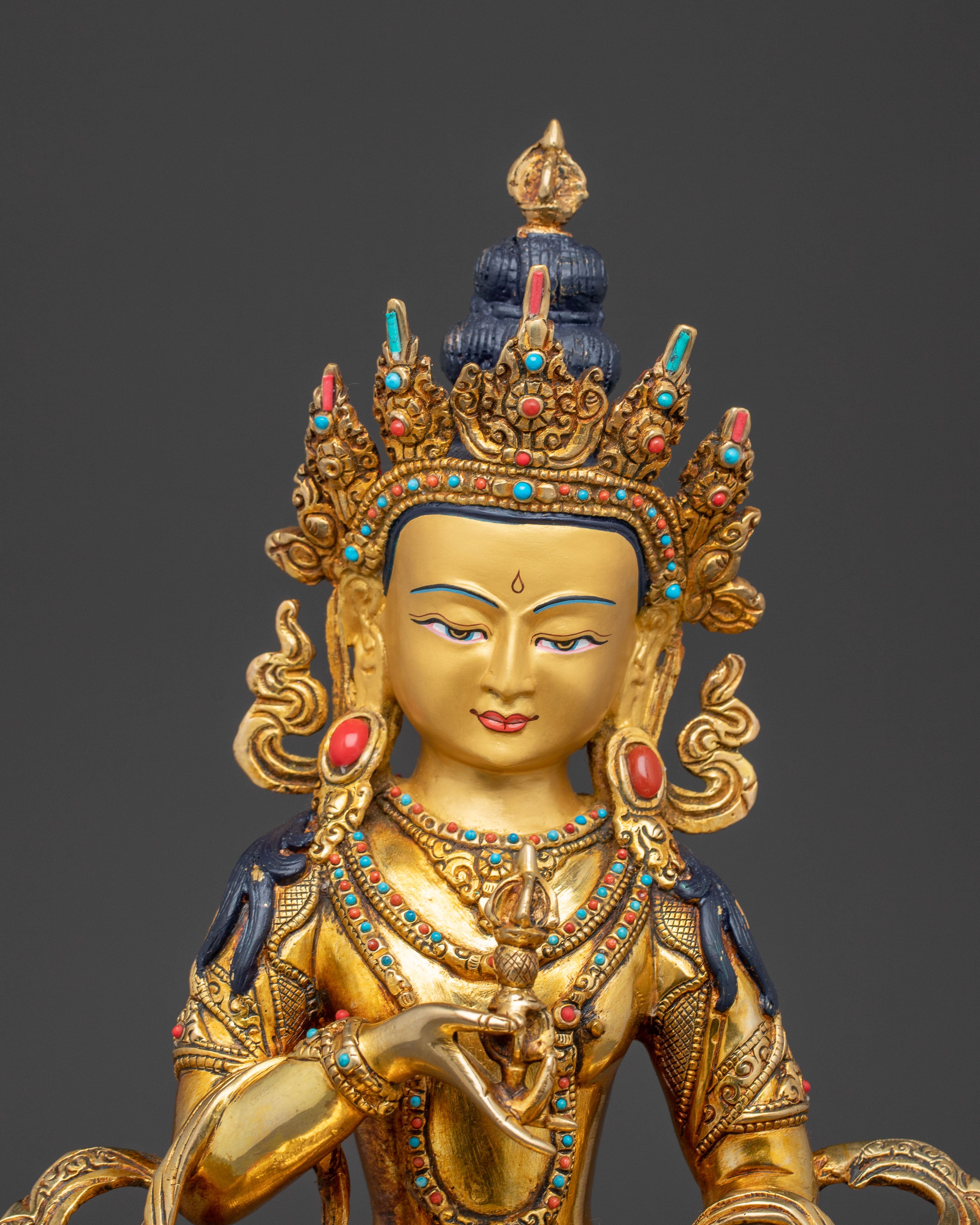 Vajrasattva Sacred Golden Statue | Bodhisattva of Purification