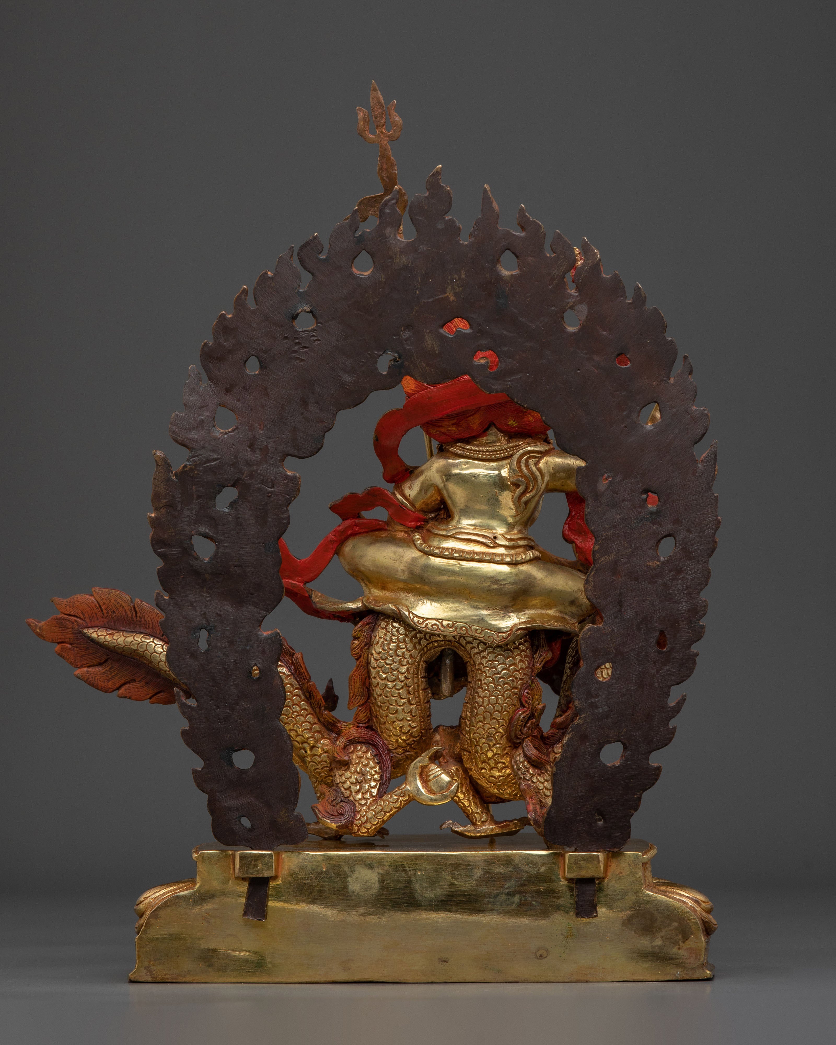 Sacred White Dzambhala Wealth Protector Statue