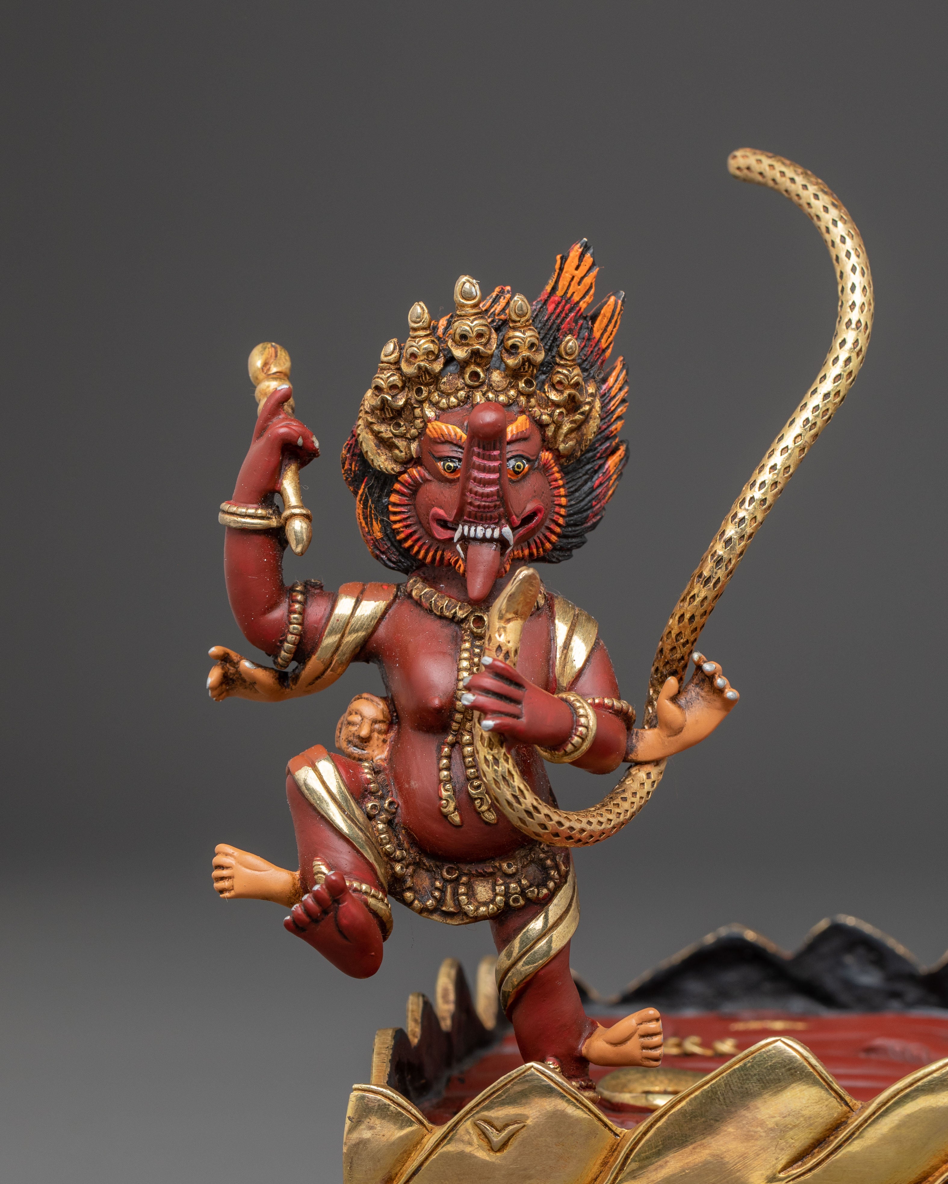 Palden Lhamo: 24k Gold Gilded Wrathful Protector
