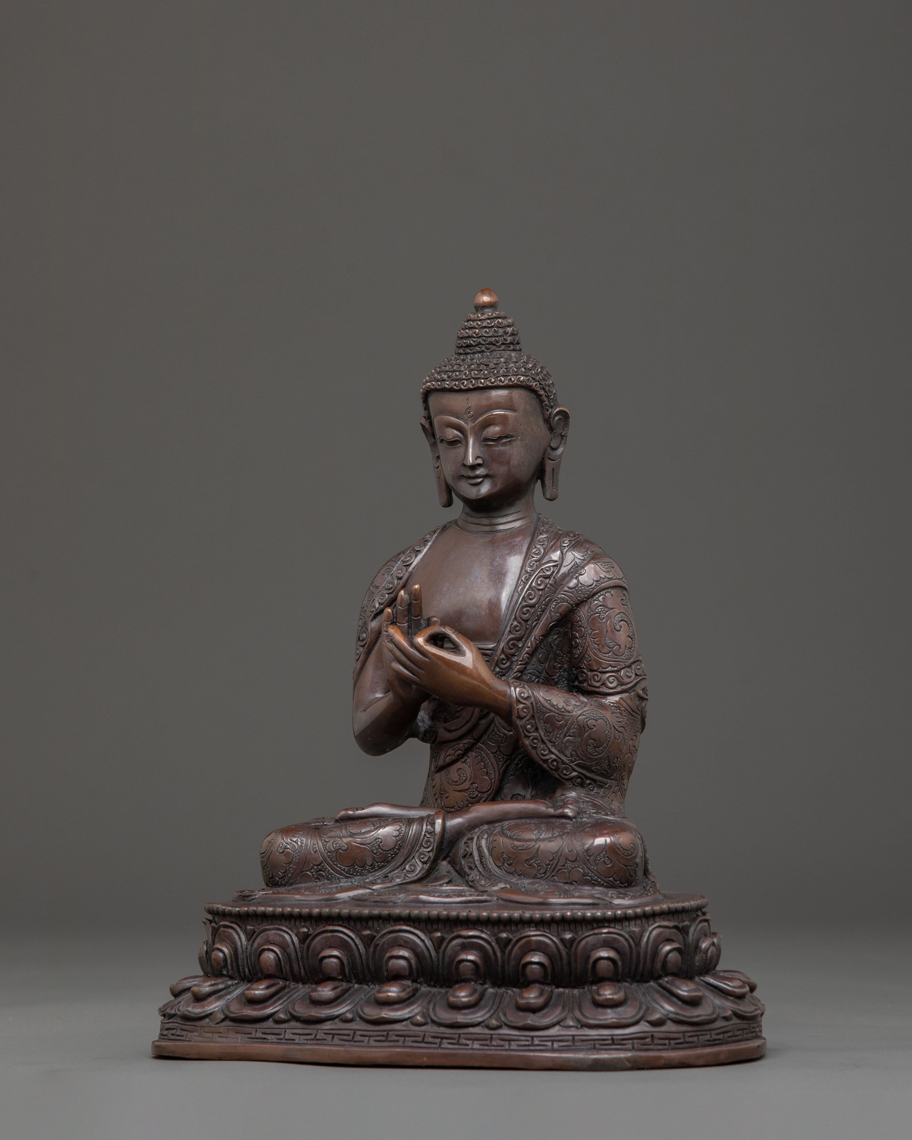 Vairocana Oxidized Copper Statue | Sacred Icon
