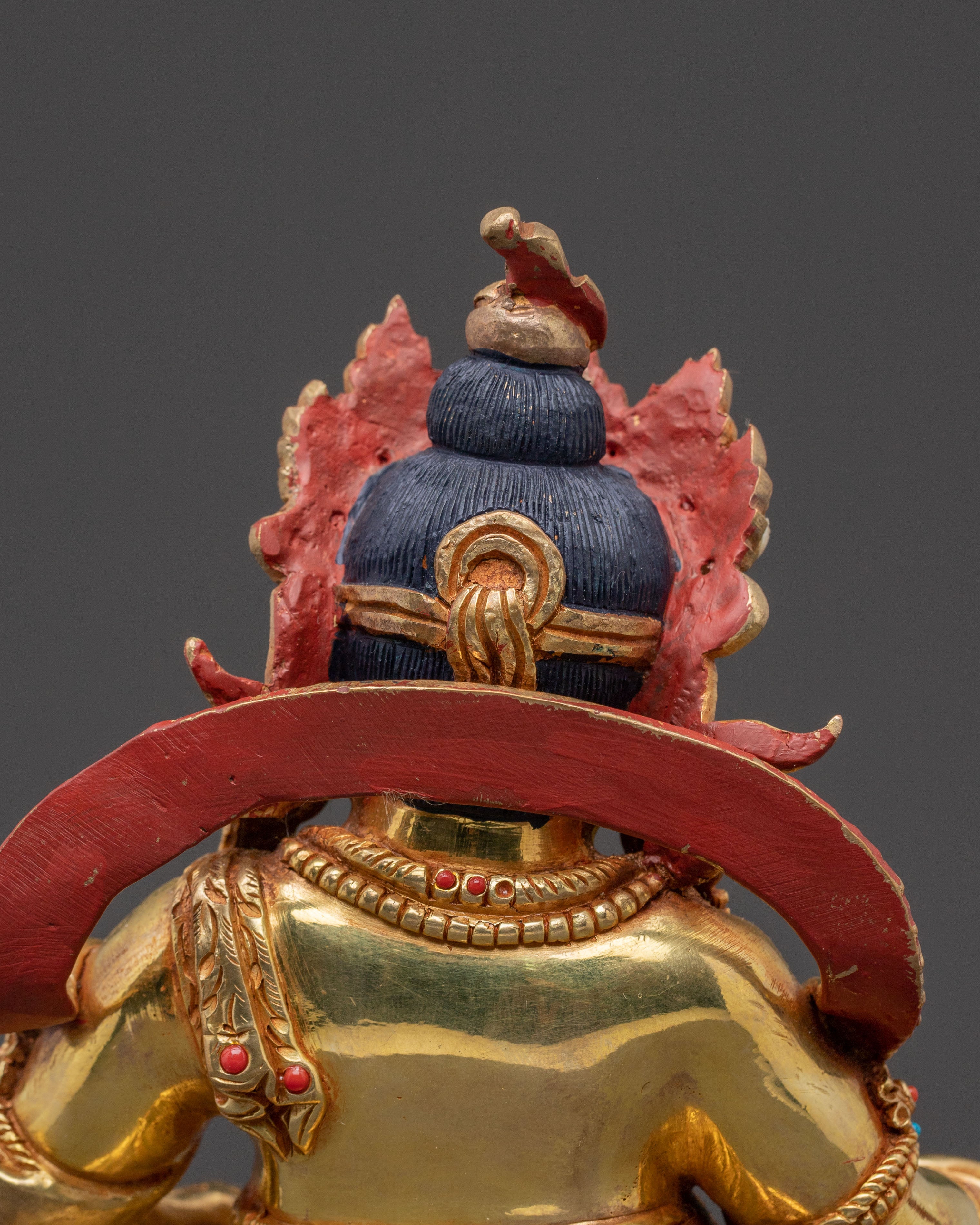 Blessed Statue Dzambhala: 24K Gold Gilded