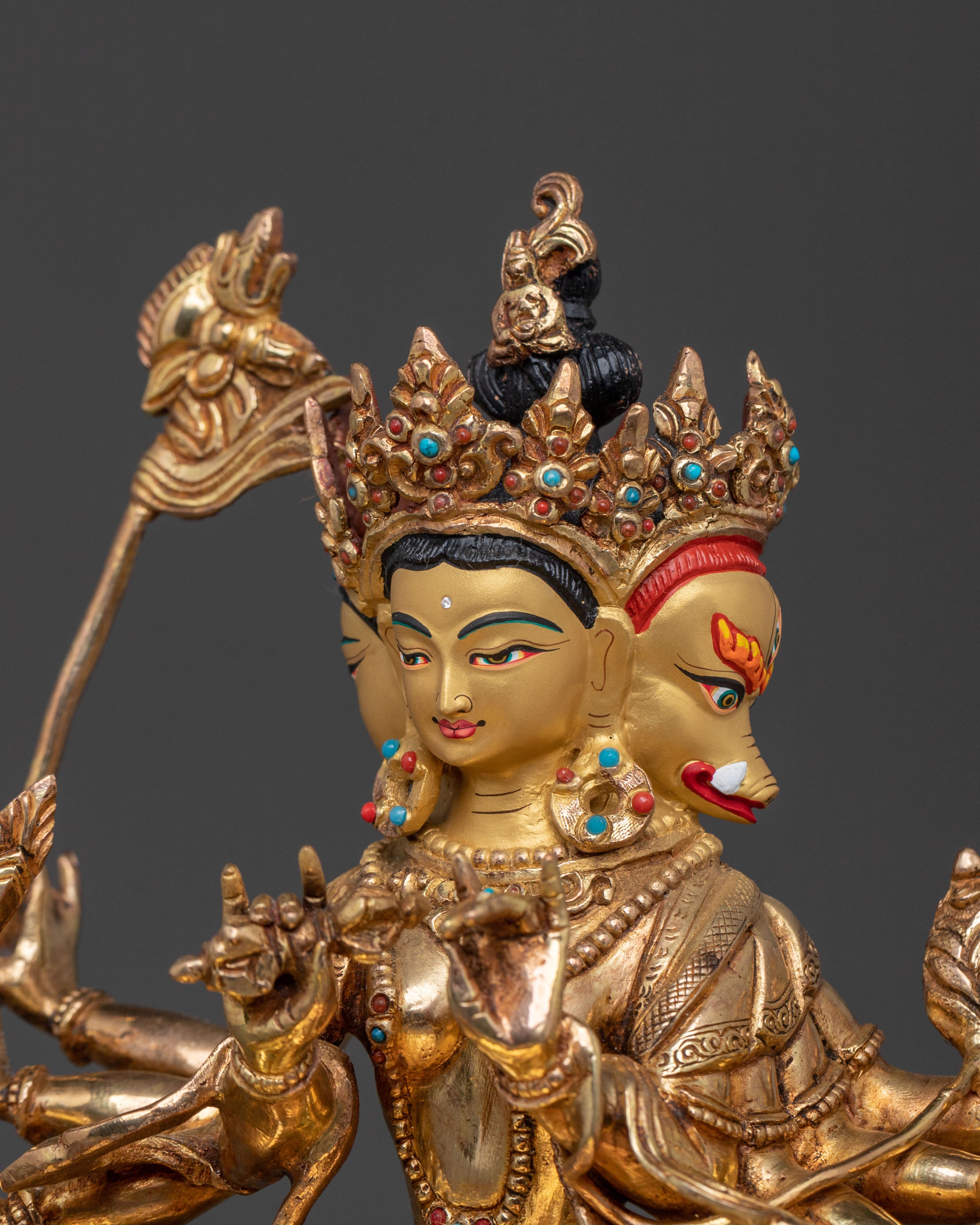 Goddess Marichi Statue with 24K Gold Gilding