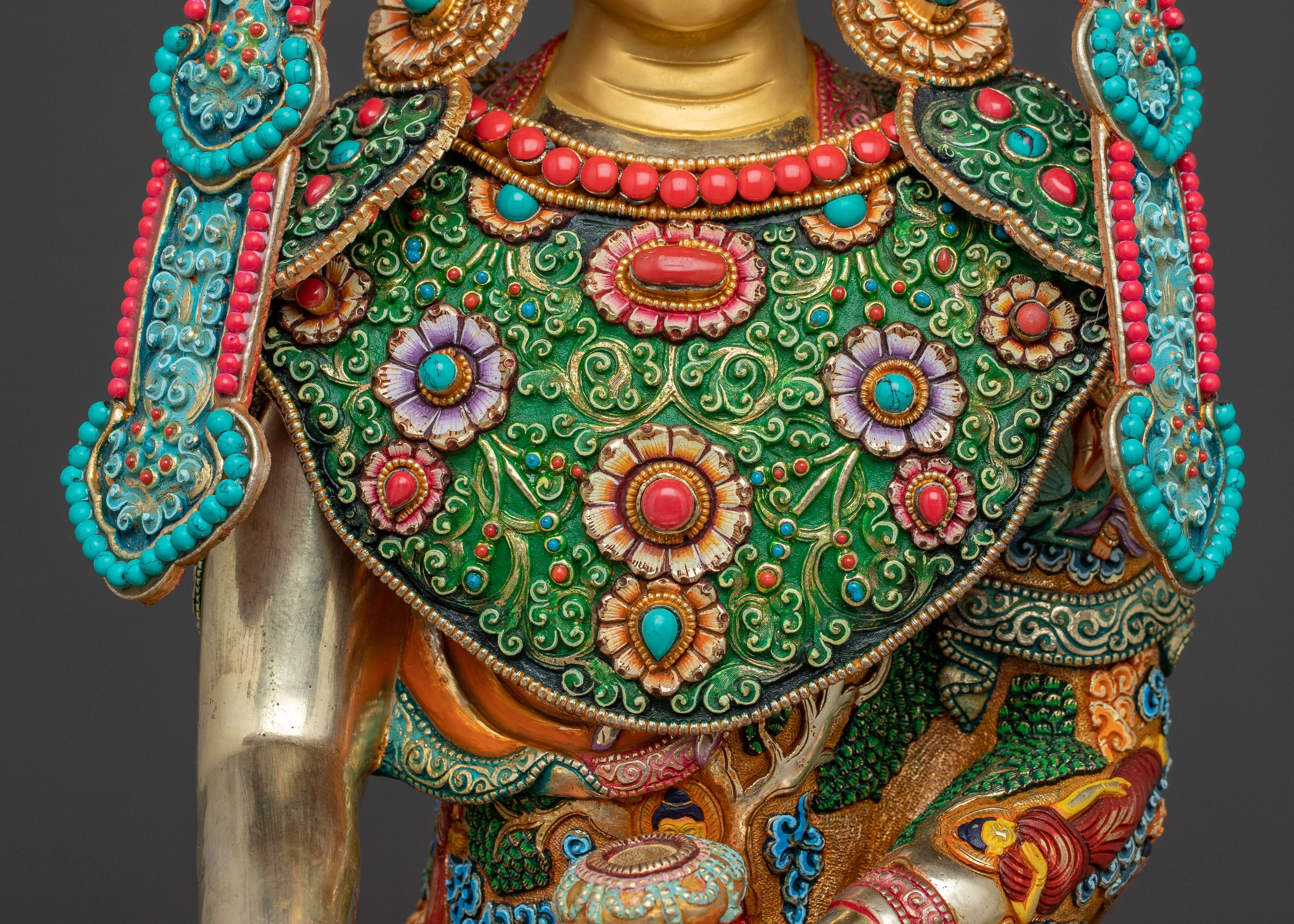 Crown Shakyamuni Buddha Enlightenment Statue