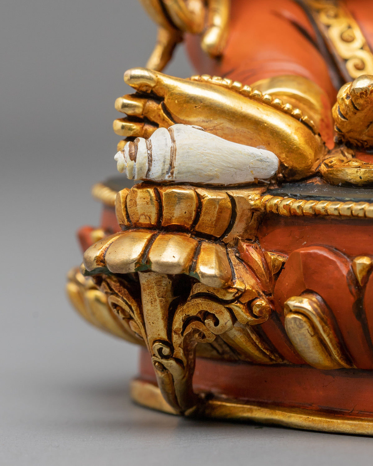 Dzambhala 24K Gold Plated Sculpture | Tibetan Figurine