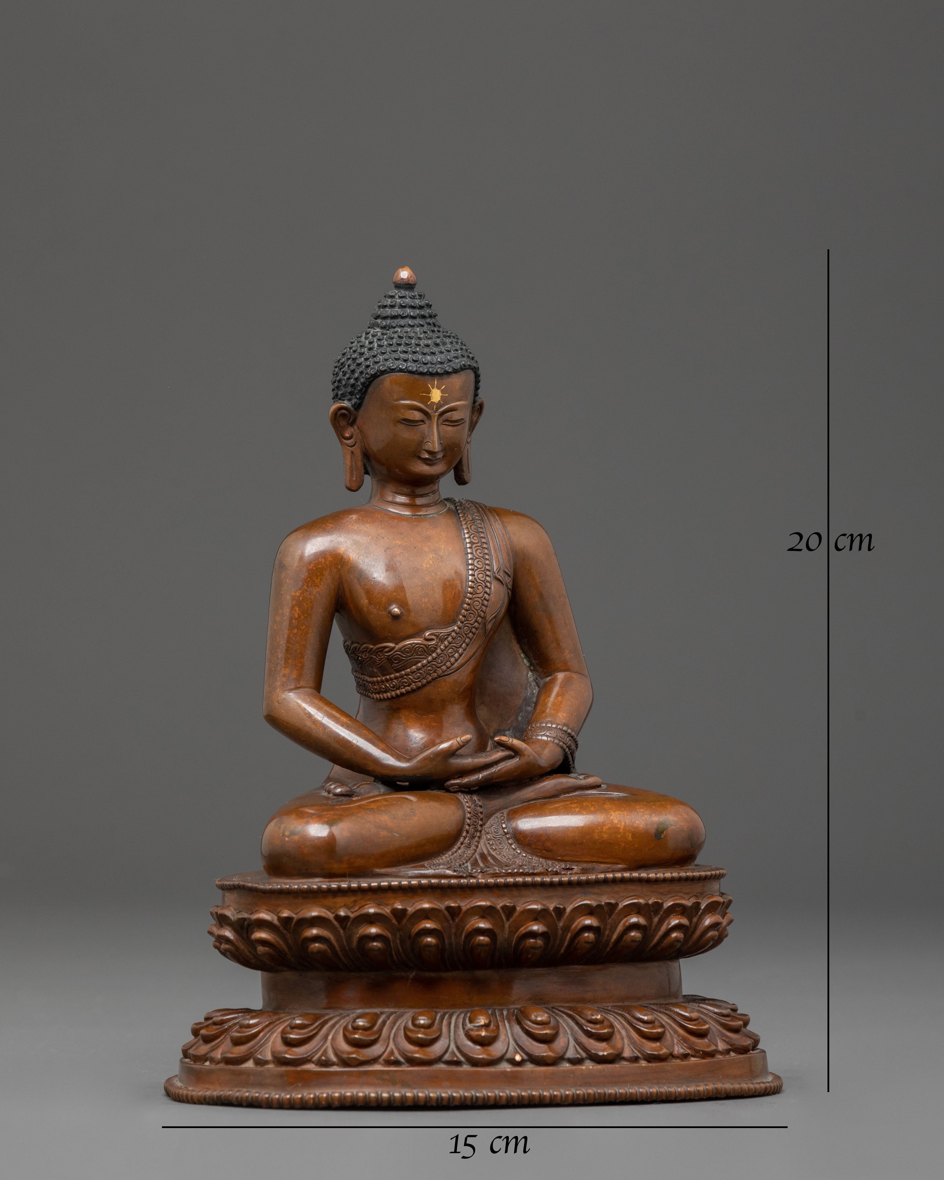 Handmade Dharmakara Buddha Golden Statue | Spiritual Decor