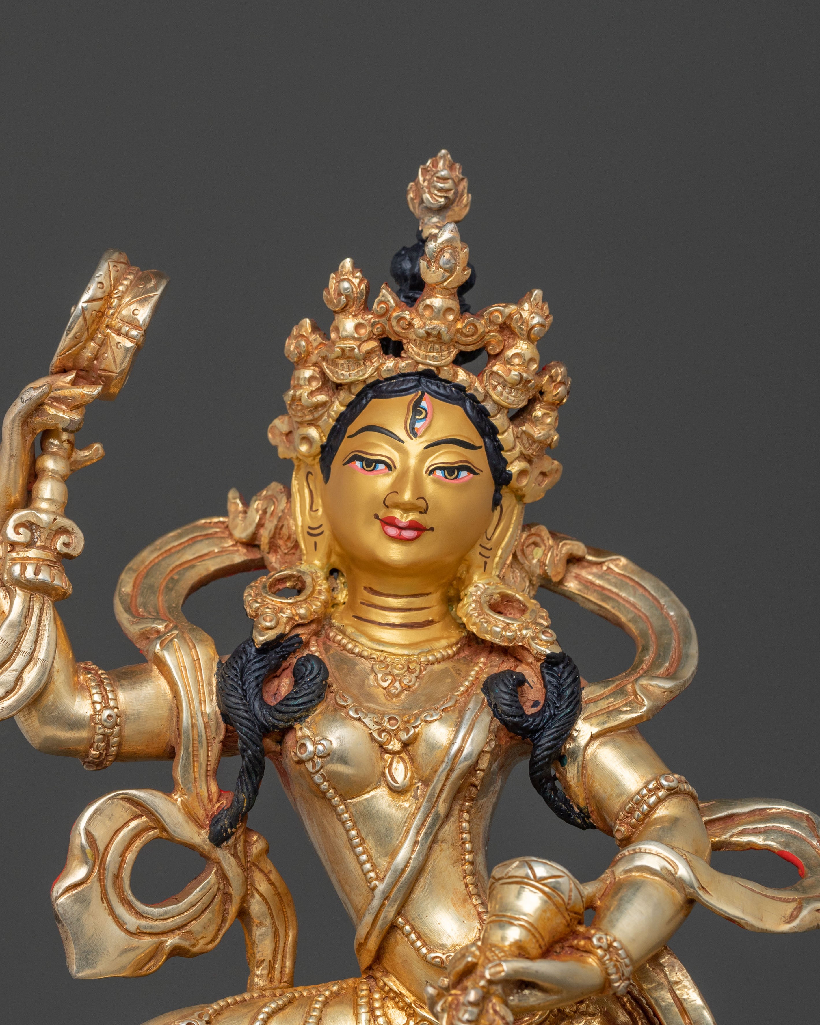 Radiant Tibetan Machig Labdron Sculpture