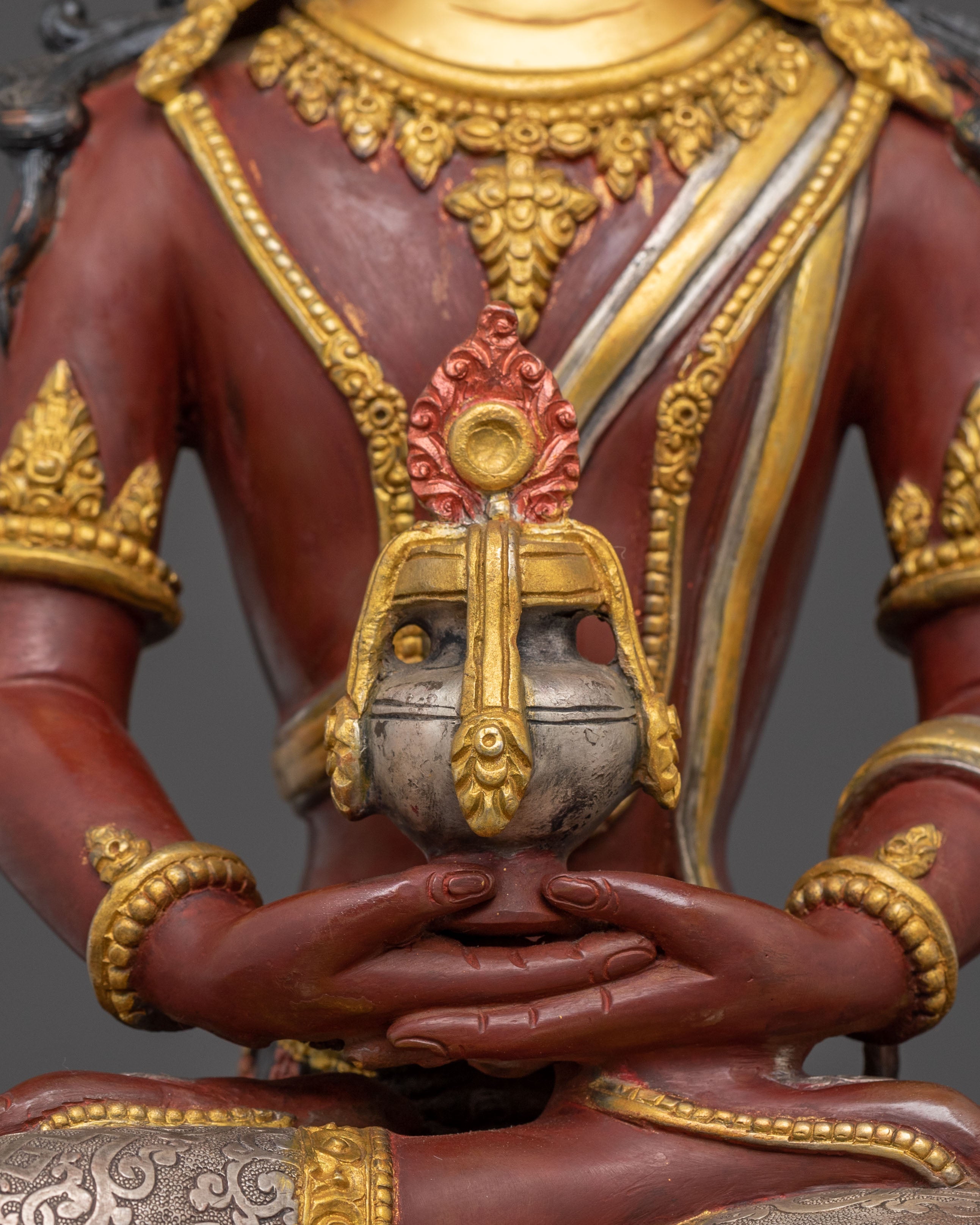 Golden Amitayus Statue | Buddha of Infinite Life