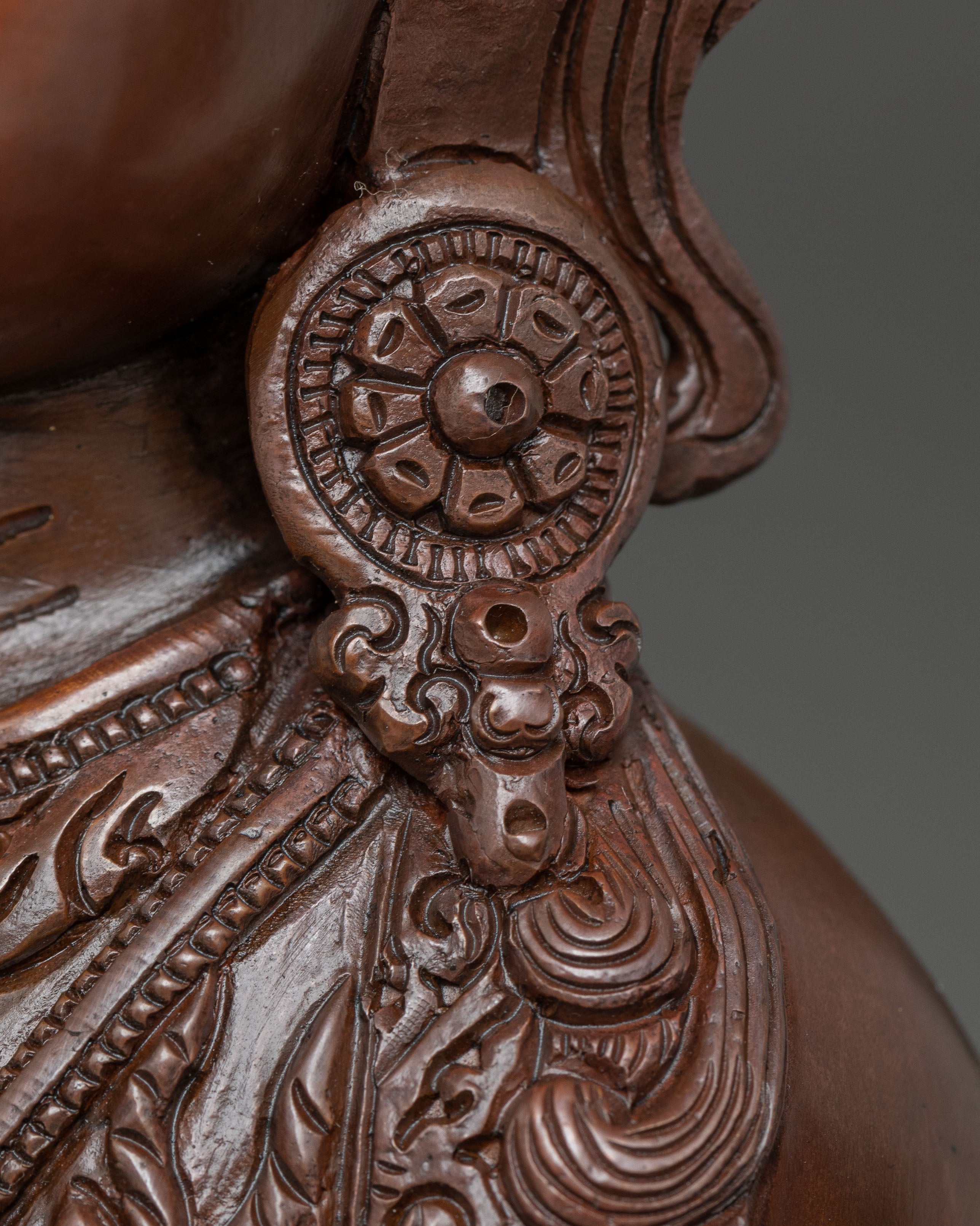 Oxidized Copper Four-Armed Chenrezig Statue | Bodhisattva of Compassion