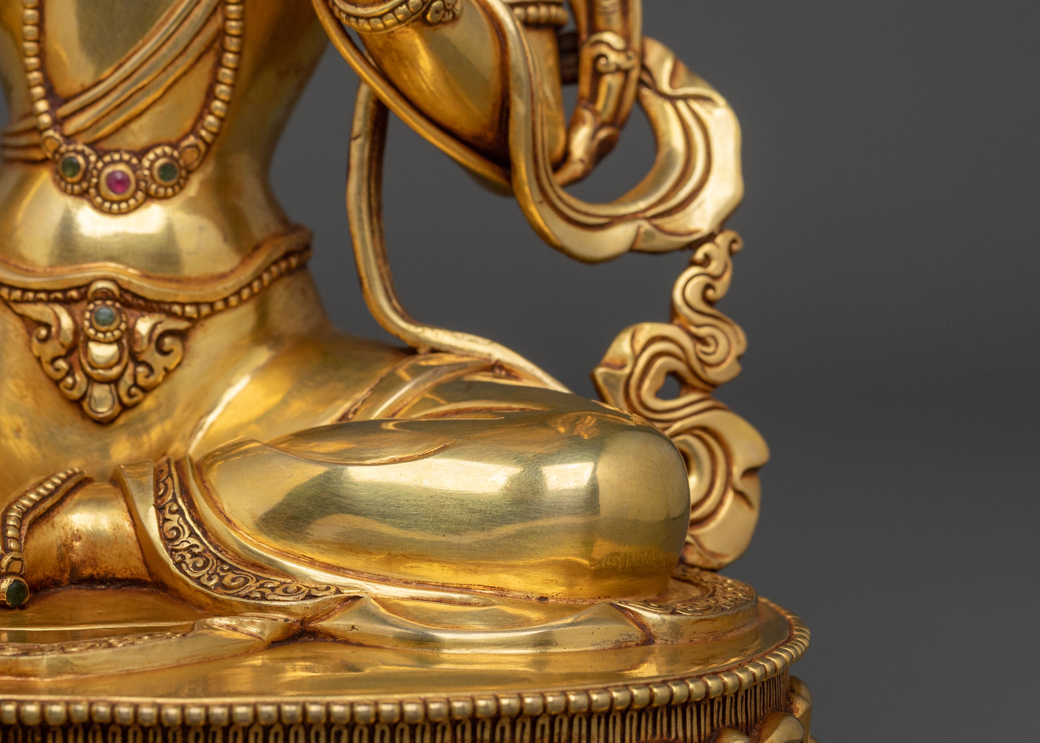 Traditional Green Tara Sculpture | Home Decor