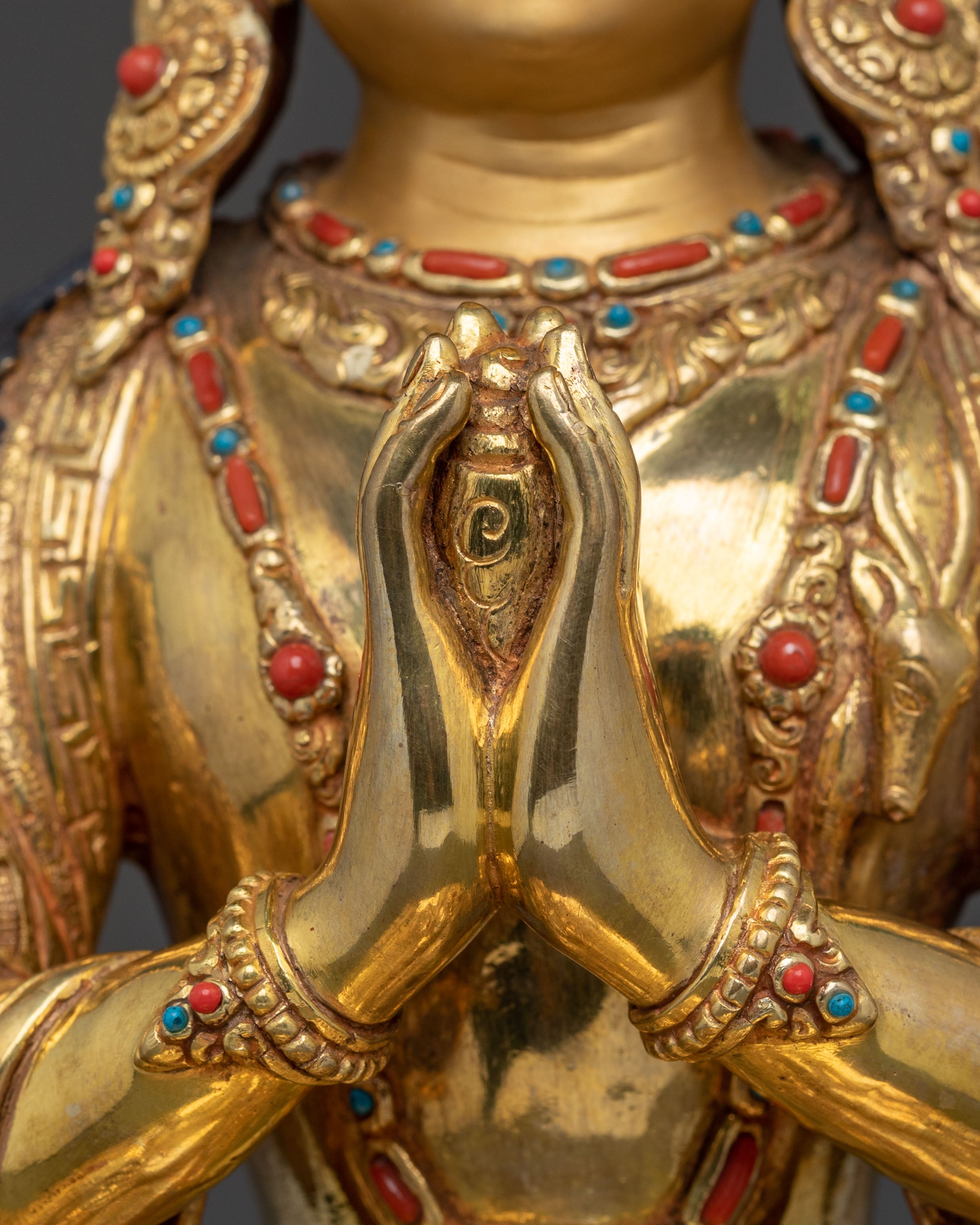 Chenrezig 24K Gold Gilded Statue | Home Decor