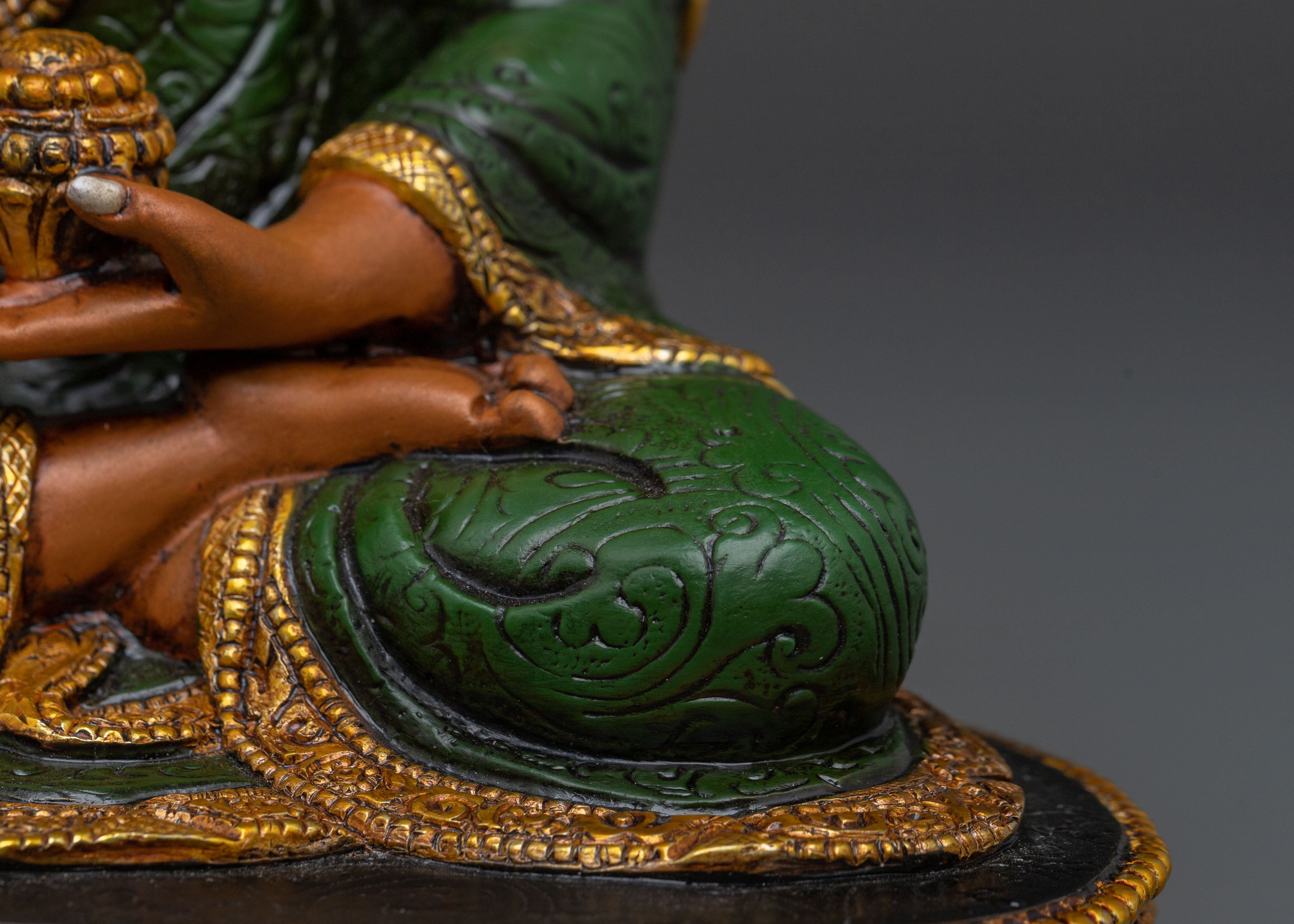 Shakyamuni Buddha Dharma Path Statue – Handcrafted Silver-Plated Serenity