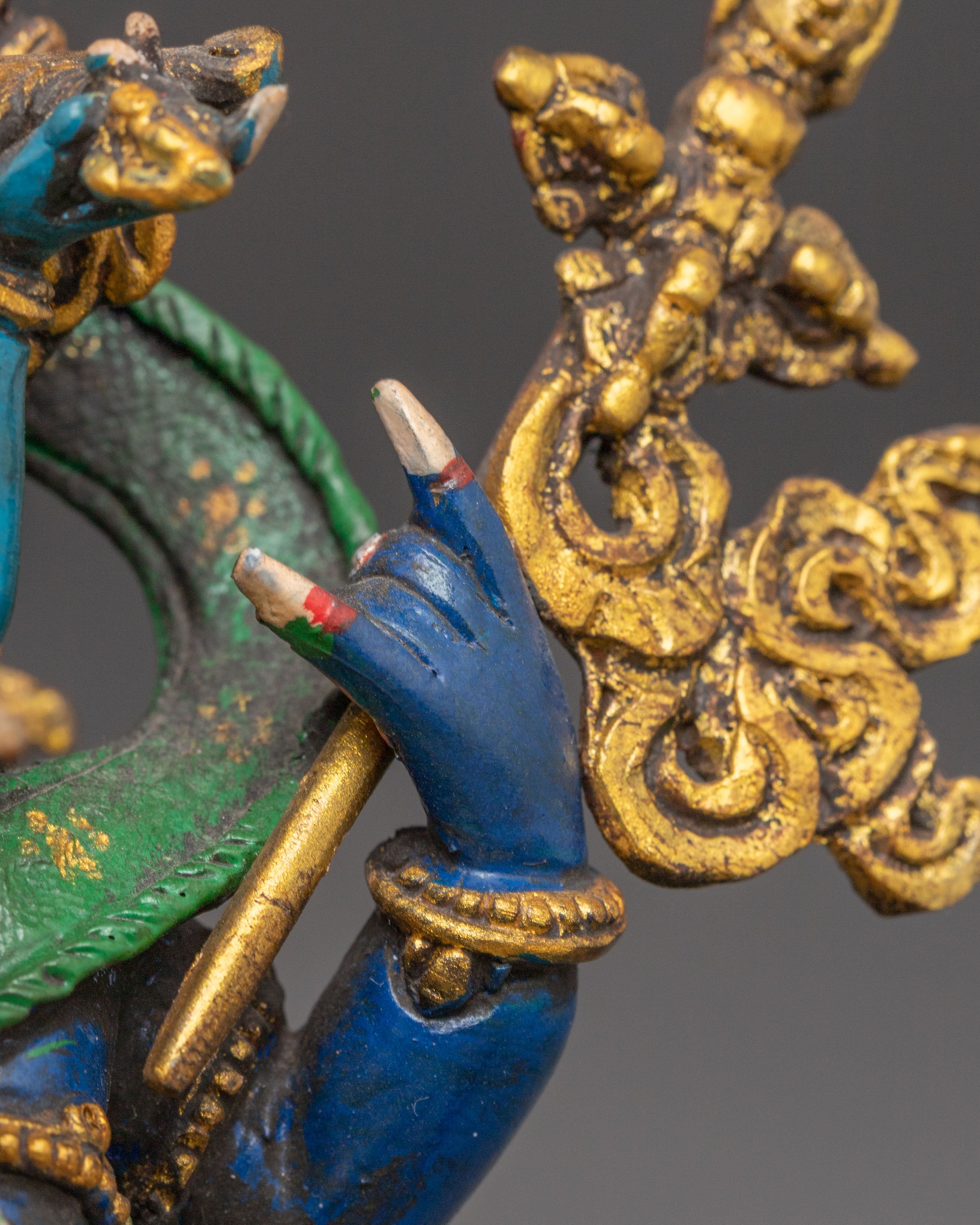 Four-Armed Mahakala Copper Statue | Protector of the Dharma