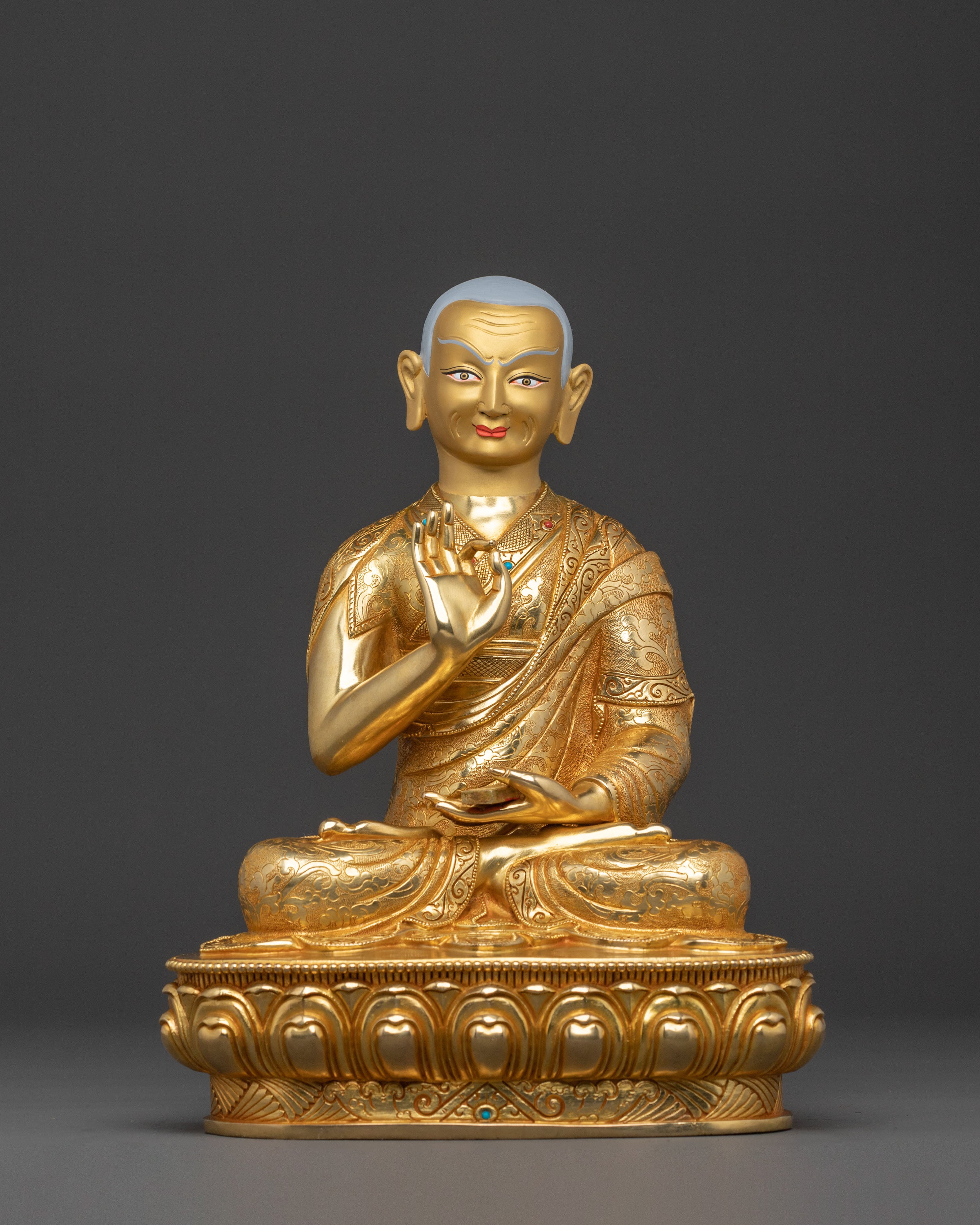 Tsongkhapa with Two Disciples Statue Set | Himalayan Buddhist Art