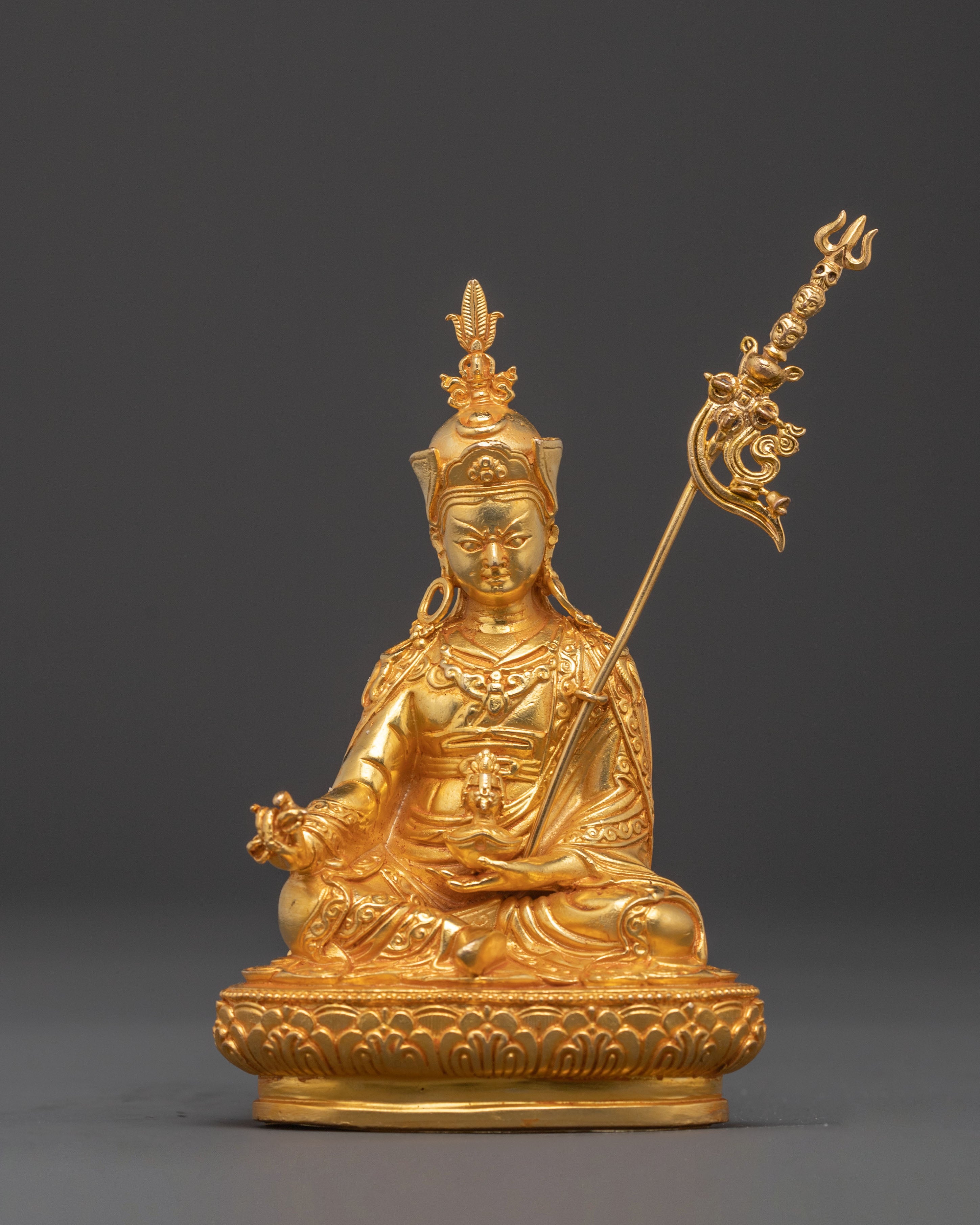 Handcrafted Guru Rinpoche Statue | Lotus Born Master